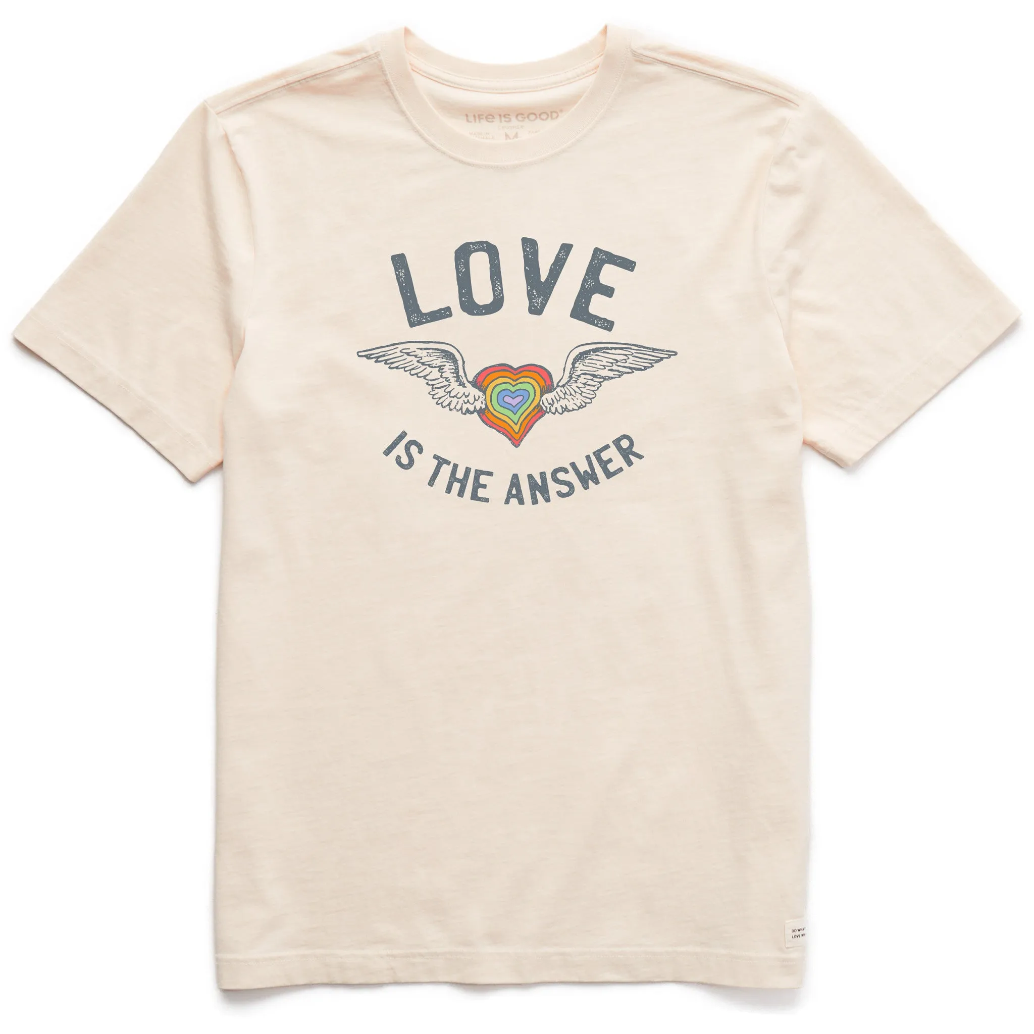 Men's Love is the Answer Wings Short Sleeve Crusher Tee Life is Good