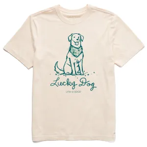 Men's Lucky Irish Dog Short Sleeve Crusher Tee Life is Good
