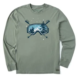 Men's Macro Goggles Long Sleeve Crusher Tee Life is Good