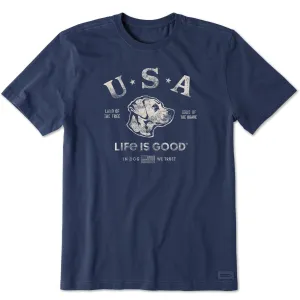 Men's Manifesto Land of the Free Dog Short Sleeve Crusher-LITE Tee Life is Good