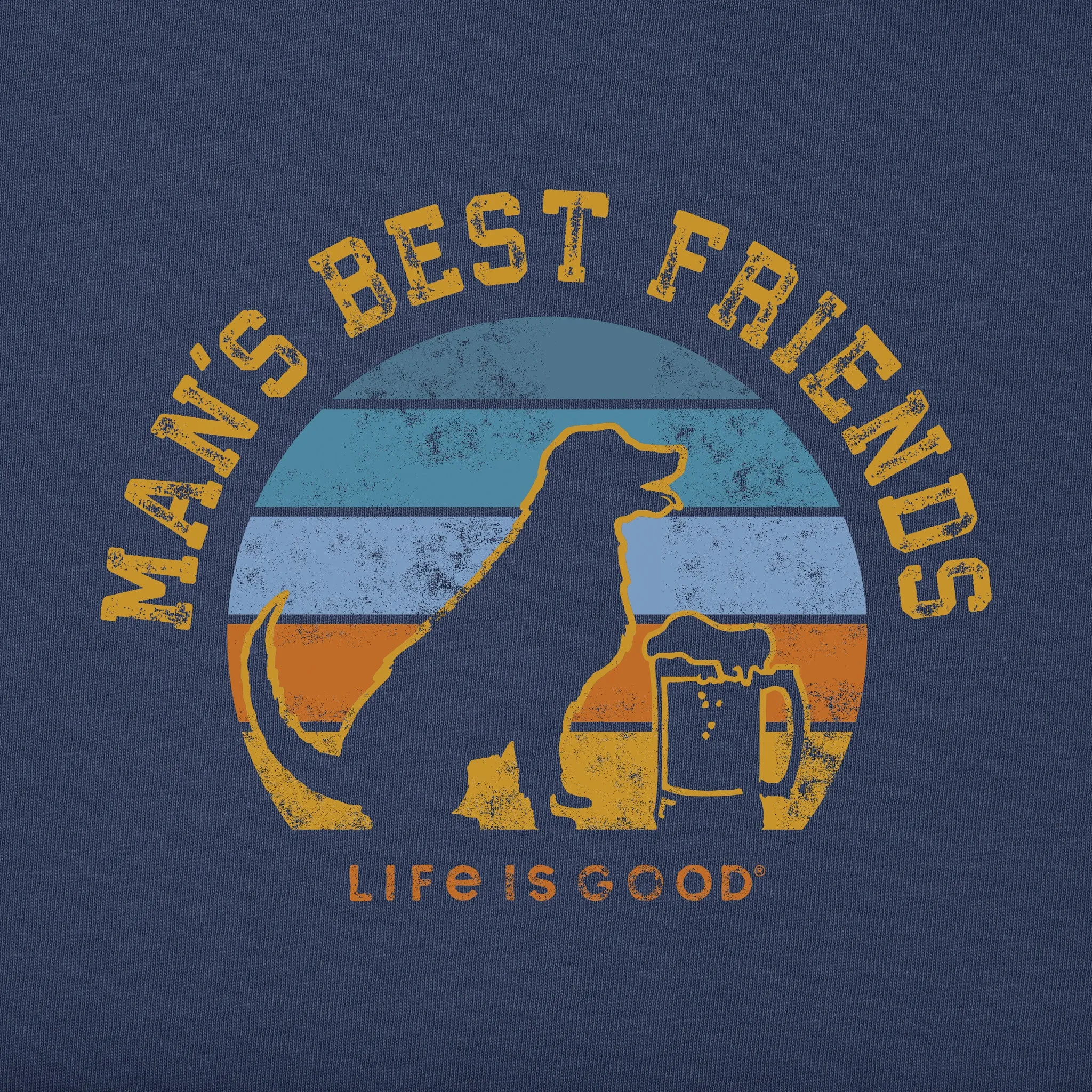 Men's Man's Best Friends Short Sleeve Crusher Tee Life is Good