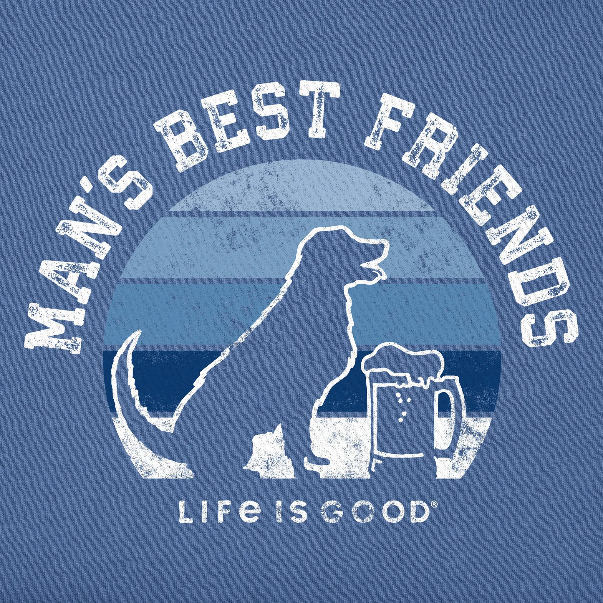 Men's Man's Best Friends Short Sleeve Crusher Tee Life is Good