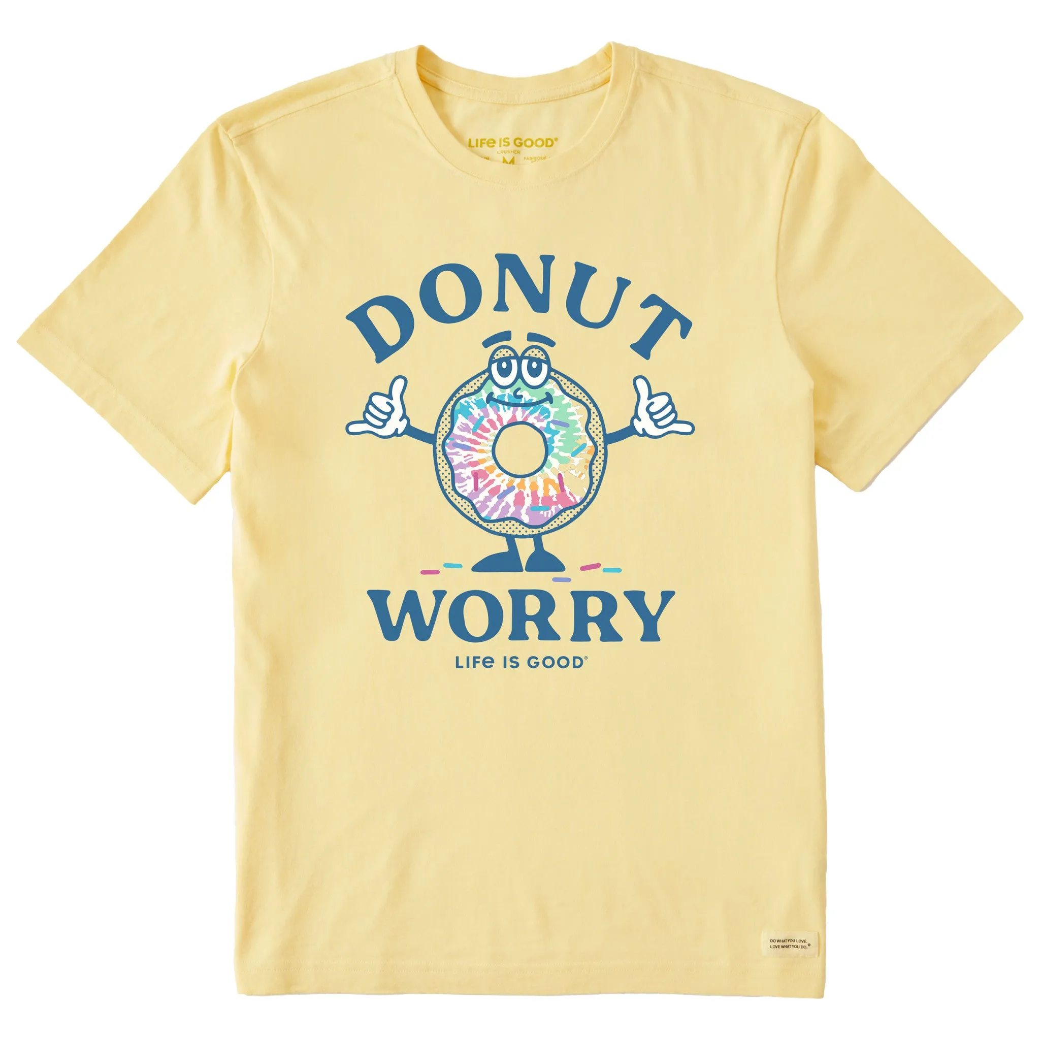 Men's Matchbook Donut Worry Tie Dye Short Sleeve Tee Life is Good
