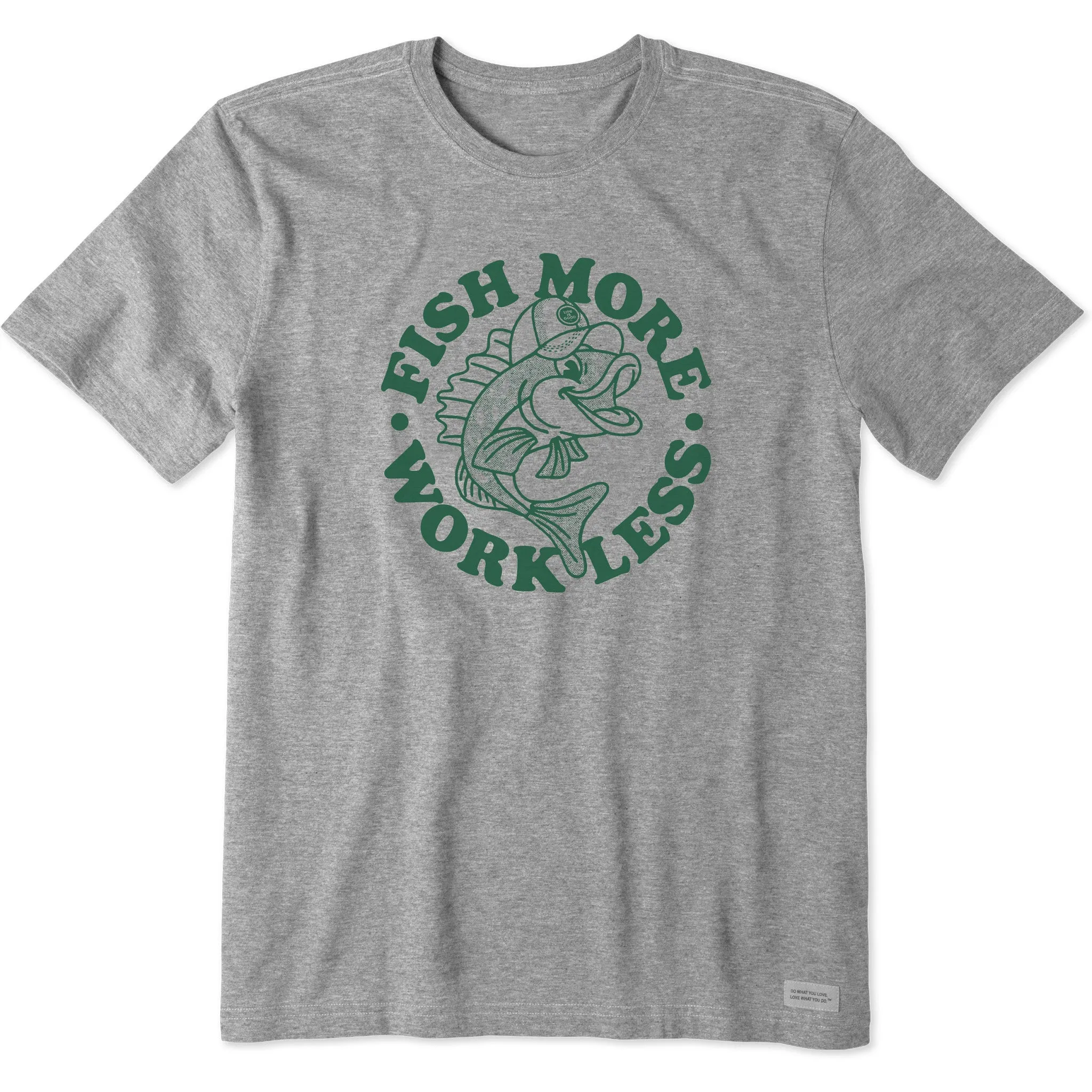 Men's Matchbook Fish More Work Less Short Sleeve Tee Life is Good