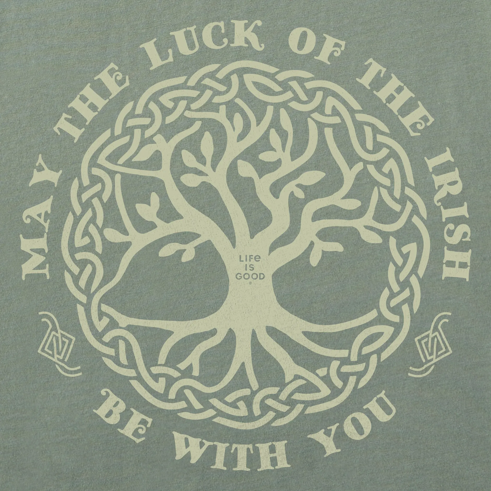 Men's May the Luck of the Irish Be With You Short Sleeve Crusher Tee Life is Good