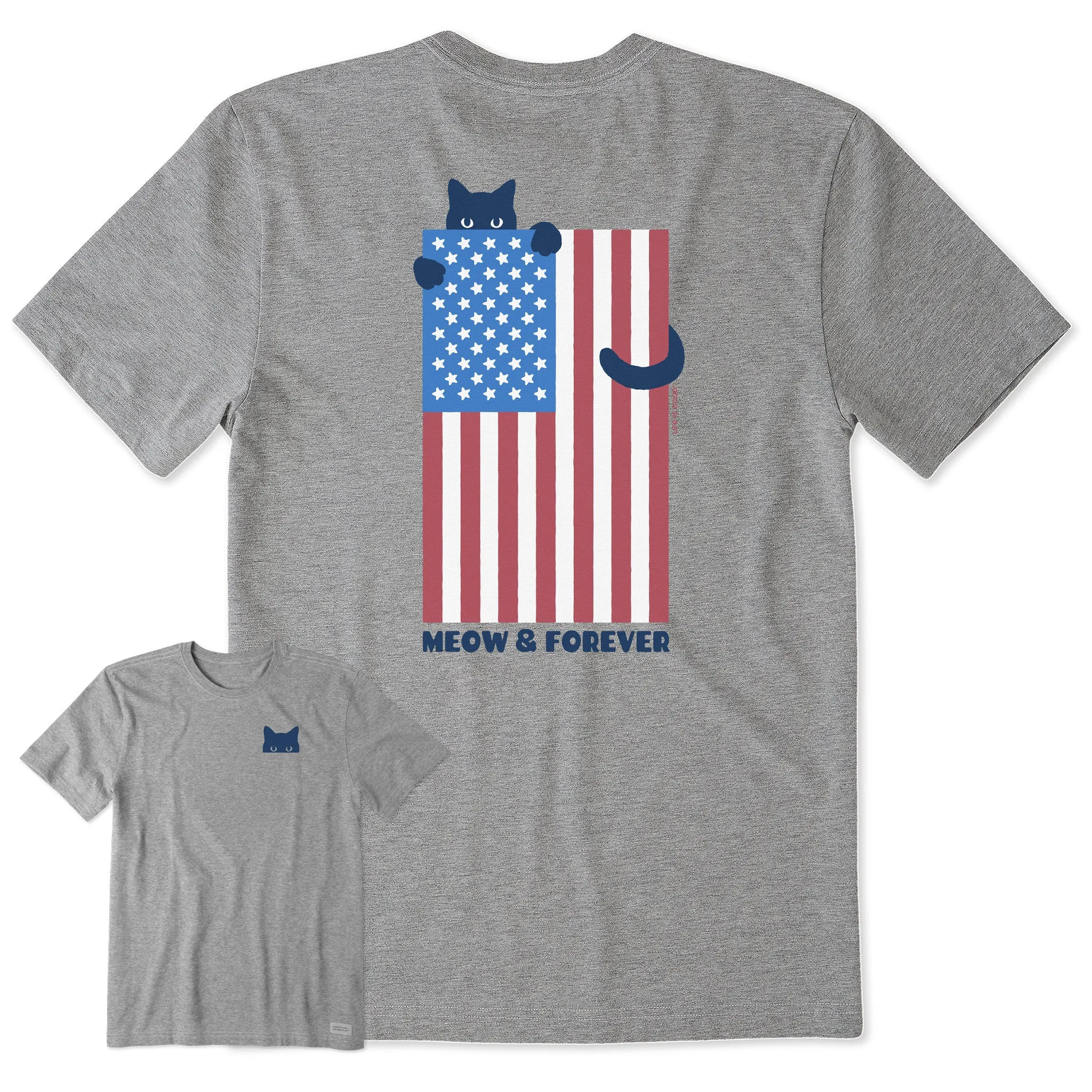 Men's Meow & Forever Short Sleeve Tee Life is Good