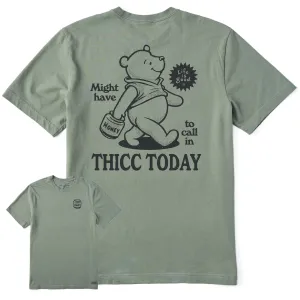 Men's Might Have to Call in Thicc Pooh Short Sleeve Tee Life is Good