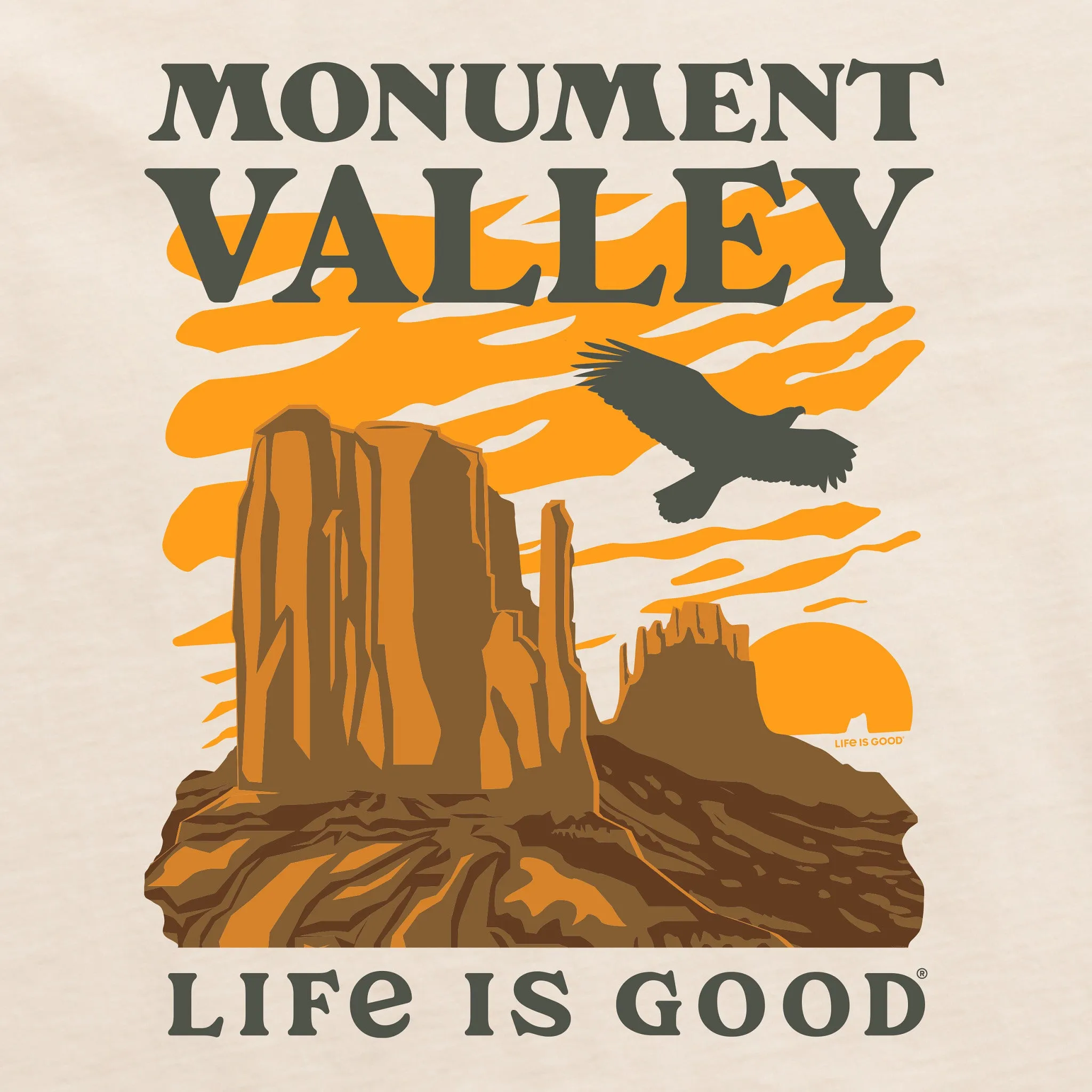 Men's Monument Valley Hawk Short Sleeve Crusher Tee Life is Good