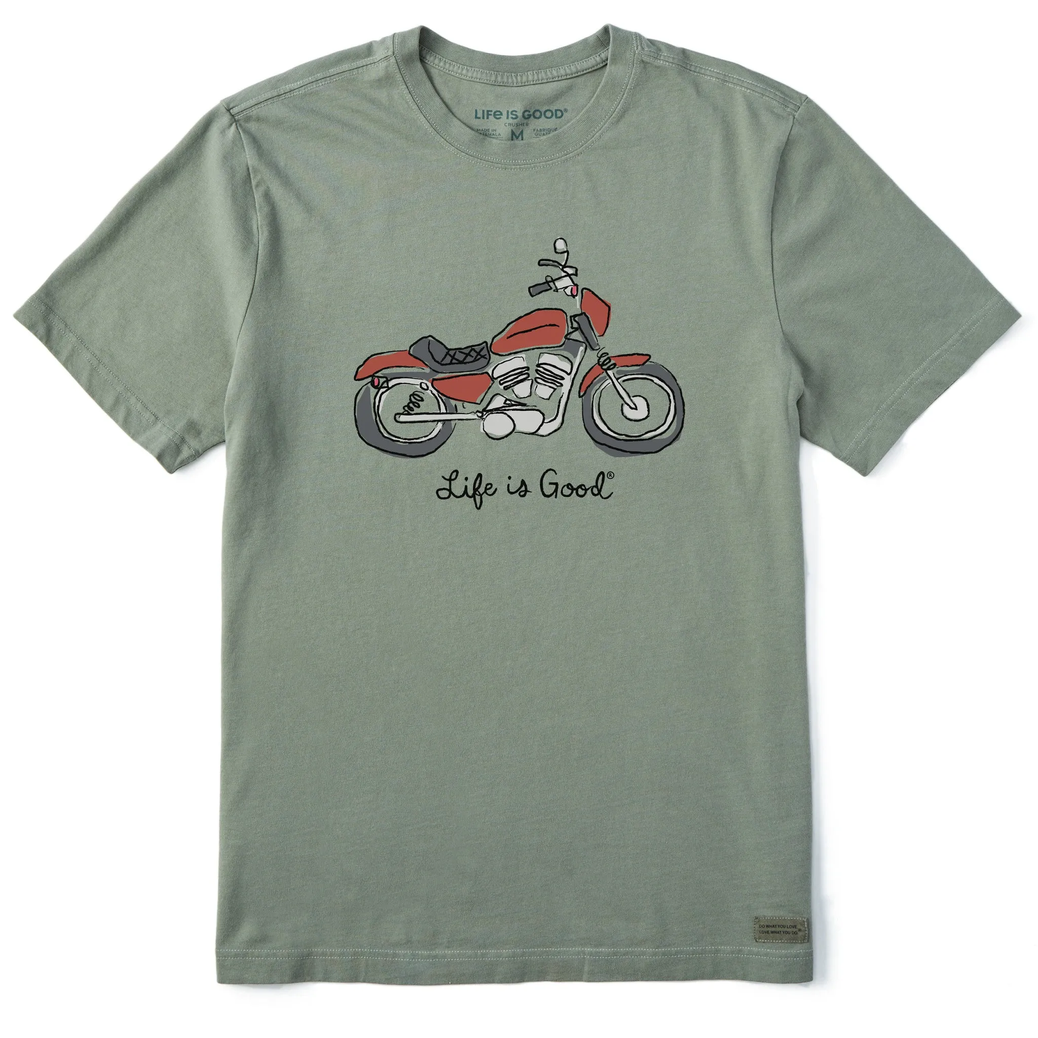 Men's Motorcycle Short Sleeve Tee Life is Good