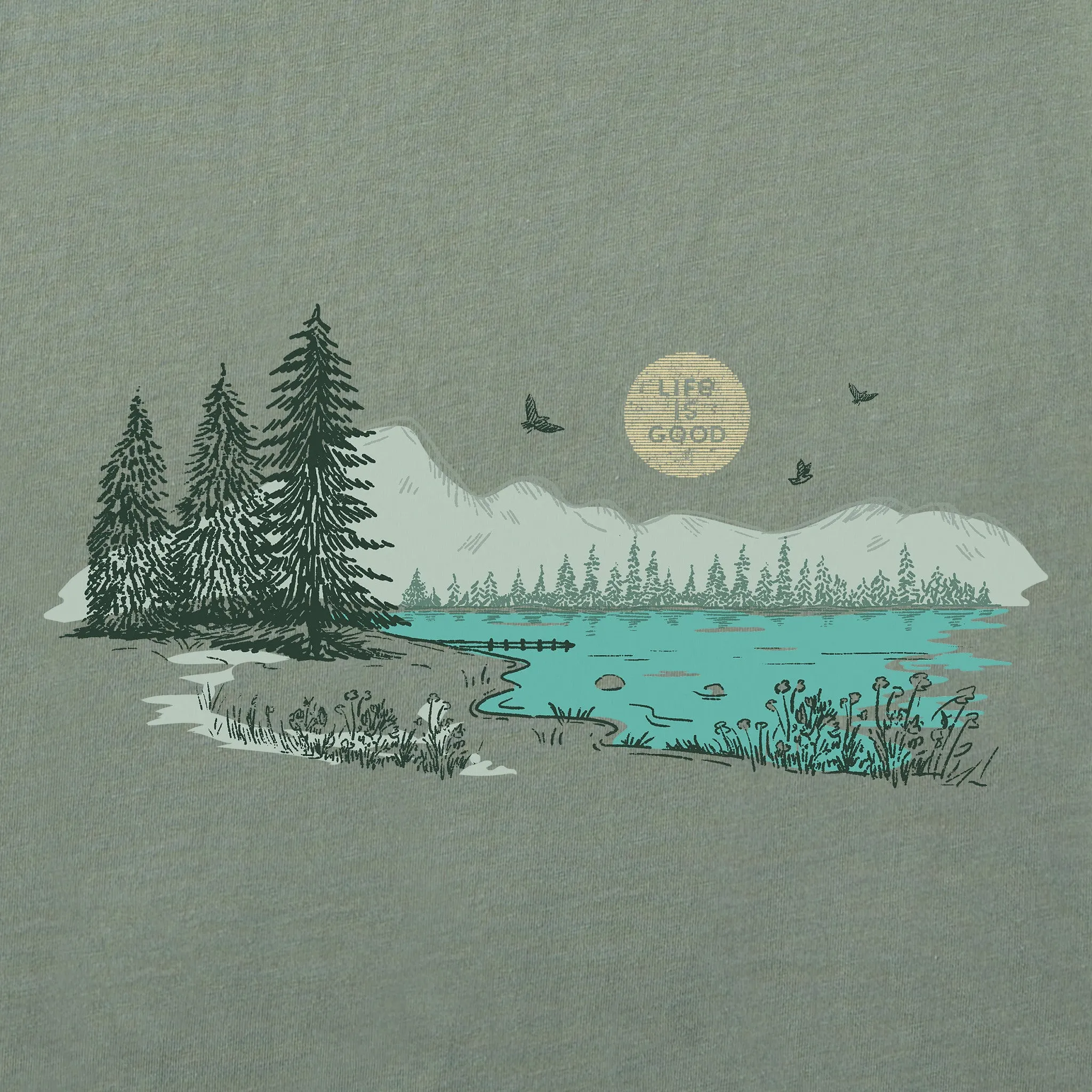Men's Mountain Lake Short Sleeve Tee Life is Good