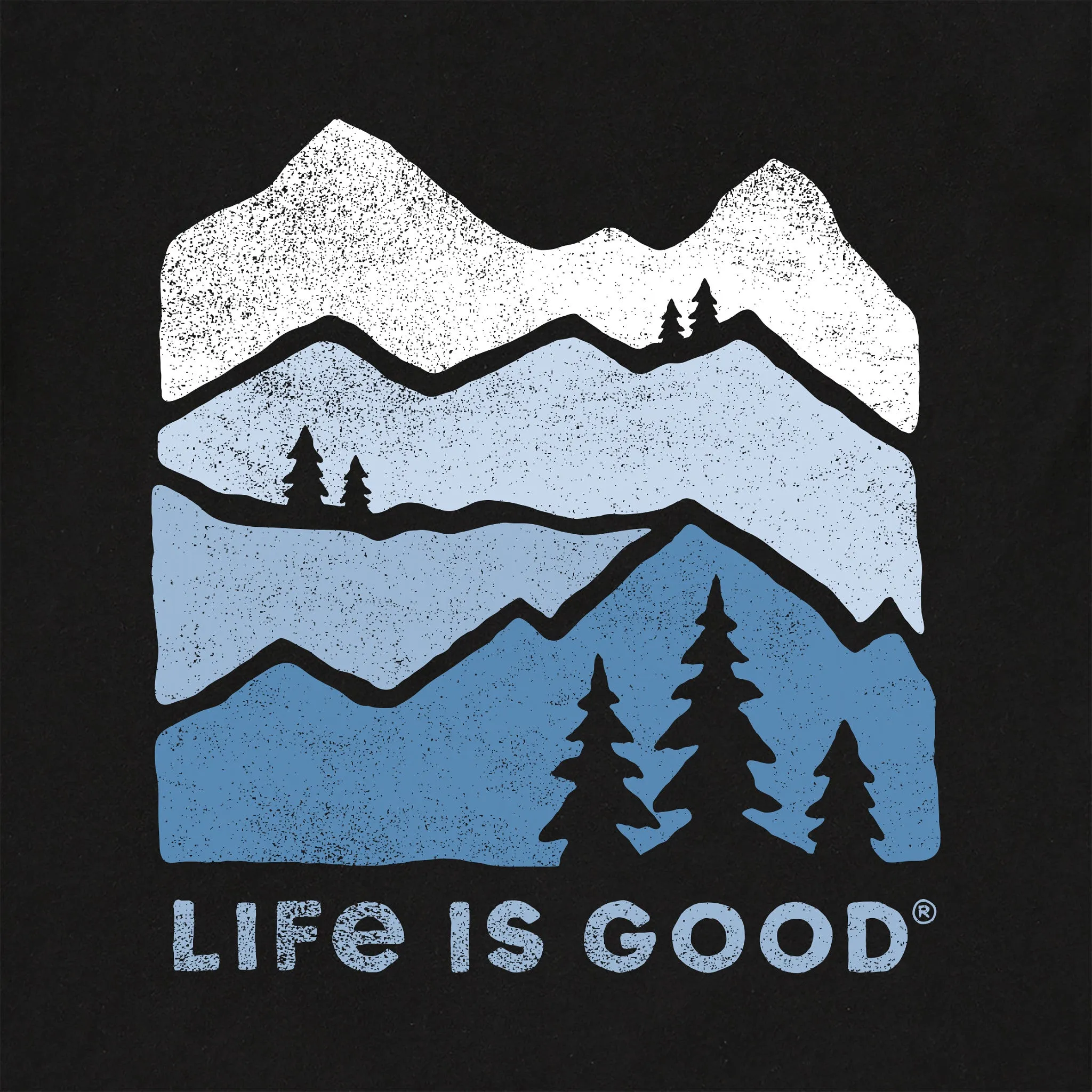 Men's Mountain Silhouette Long Sleeve Crusher Tee Life is Good
