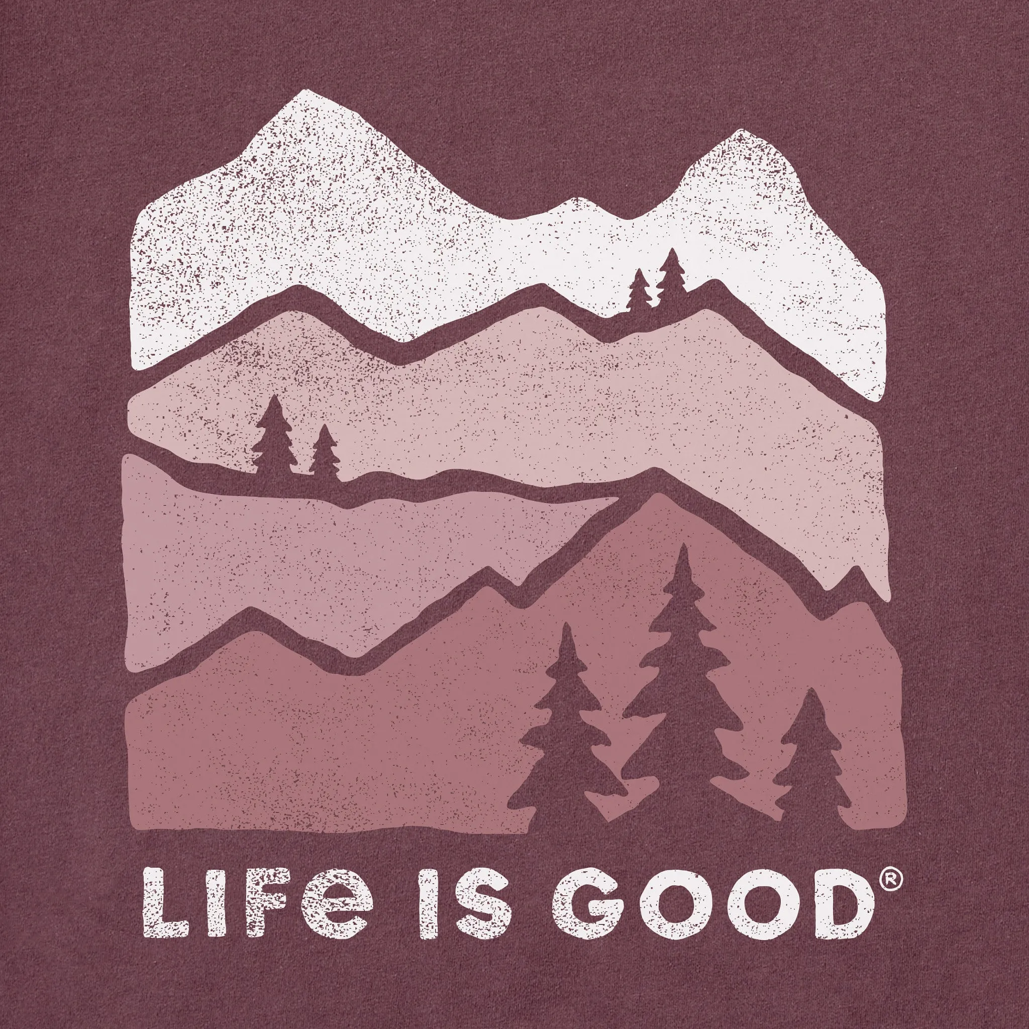 Men's Mountain Silhouette Long Sleeve Crusher Tee Life is Good