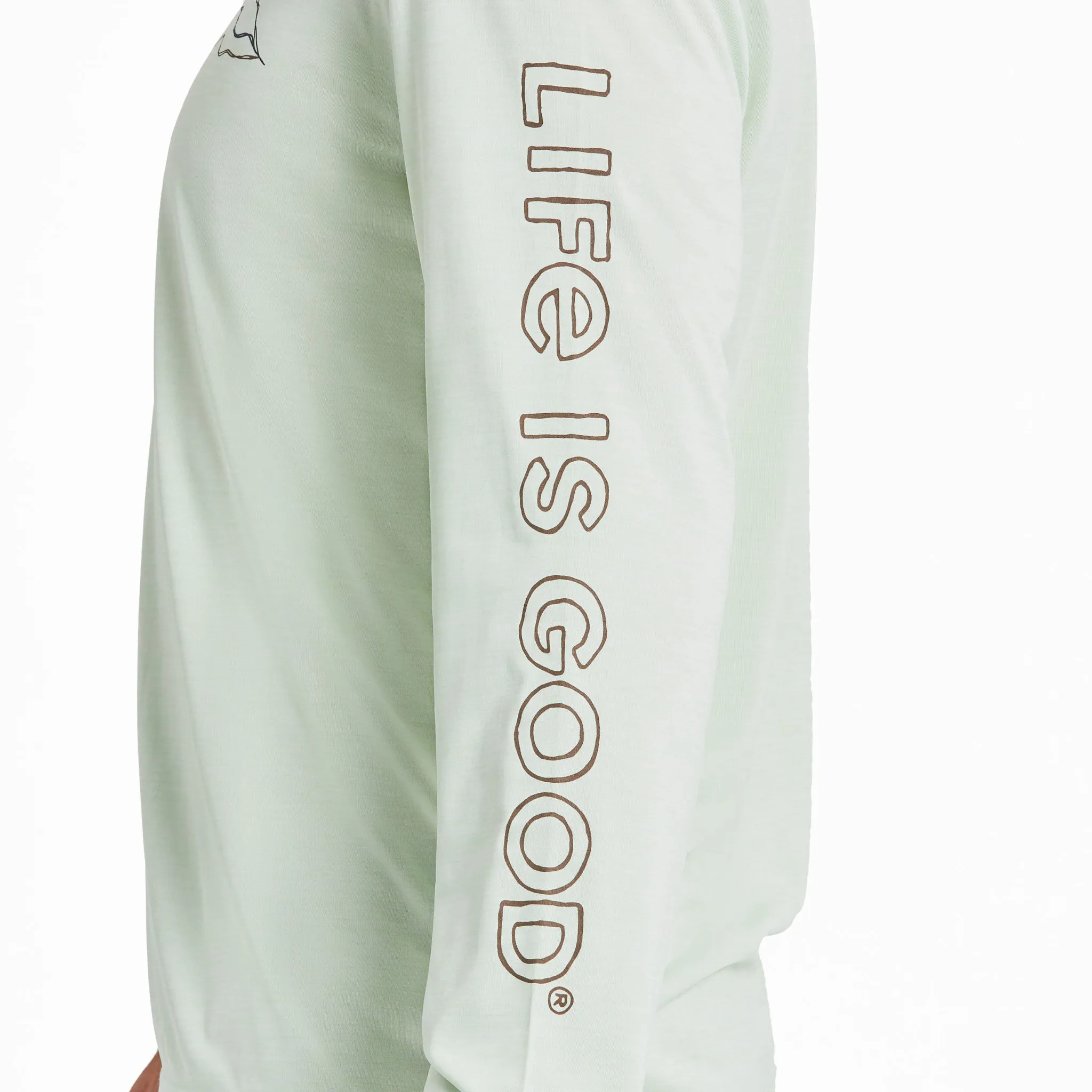 Men's Mountain Sun Scene Long Sleeve Sun Crusher Hoodie Life is Good