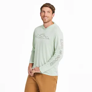 Men's Mountain Sun Scene Long Sleeve Sun Crusher Hoodie Life is Good