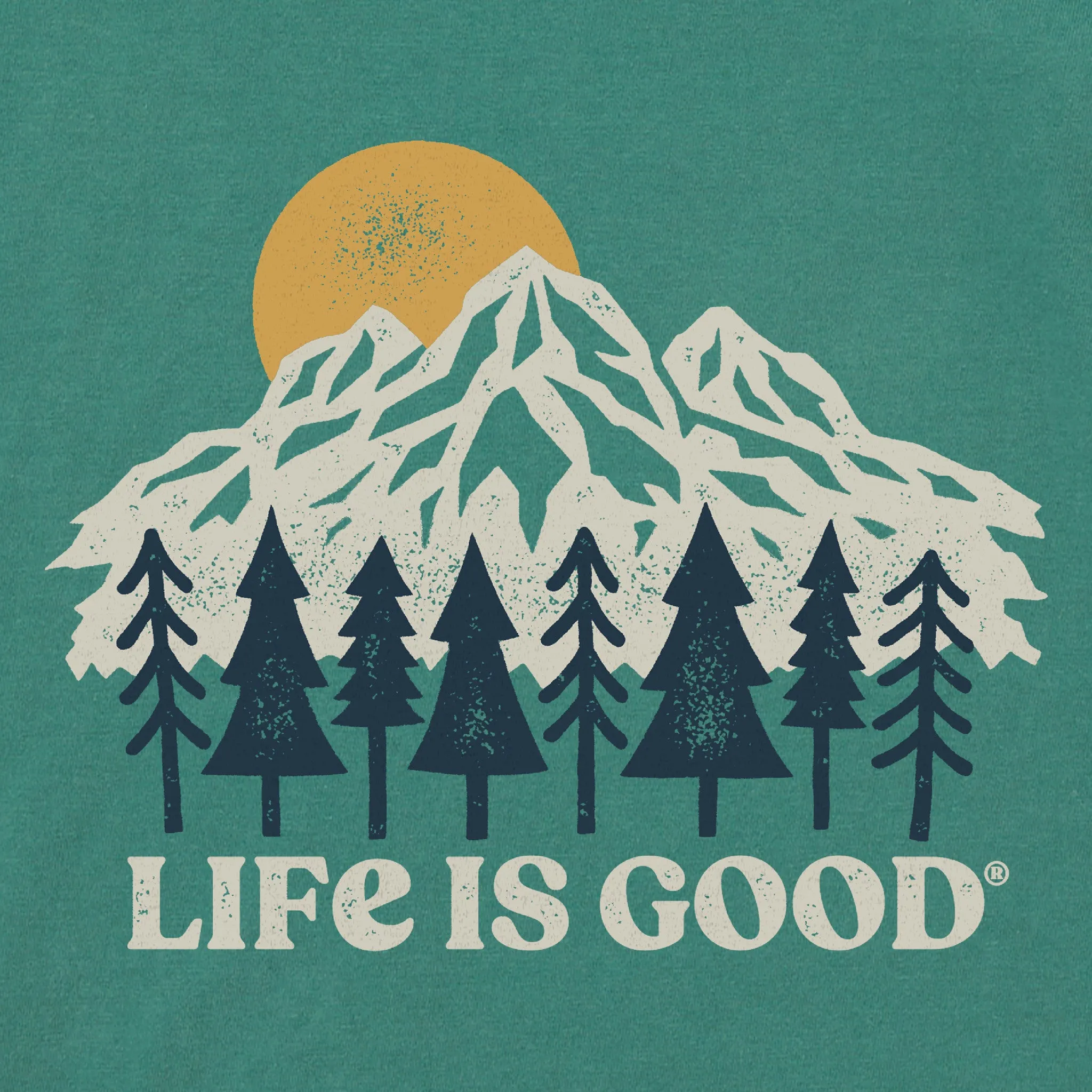 Men's Mountains and Trees Long Sleeve Crusher Tee Life is Good