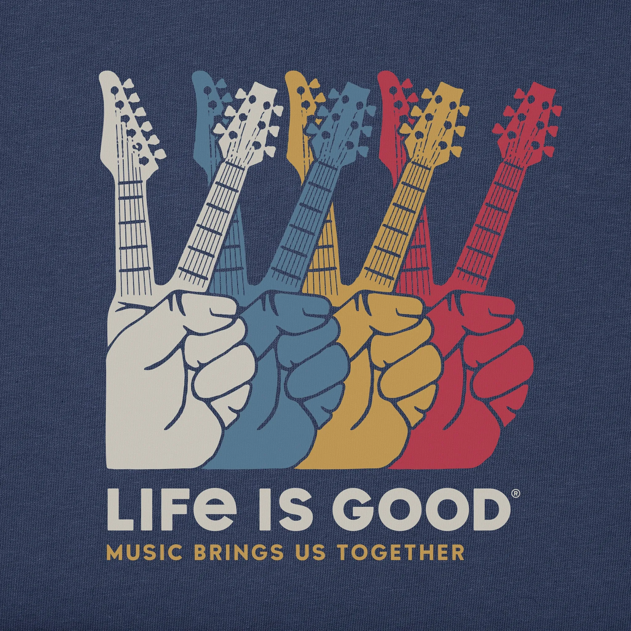Men's Music Peace Guitars Short Sleeve Tee Life is Good