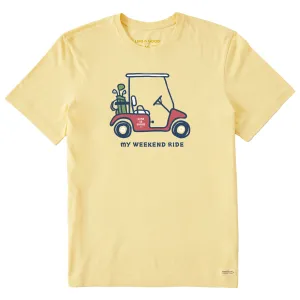 Men's My Weekend Ride Golf Cart Short Sleeve Crusher Tee Life is Good