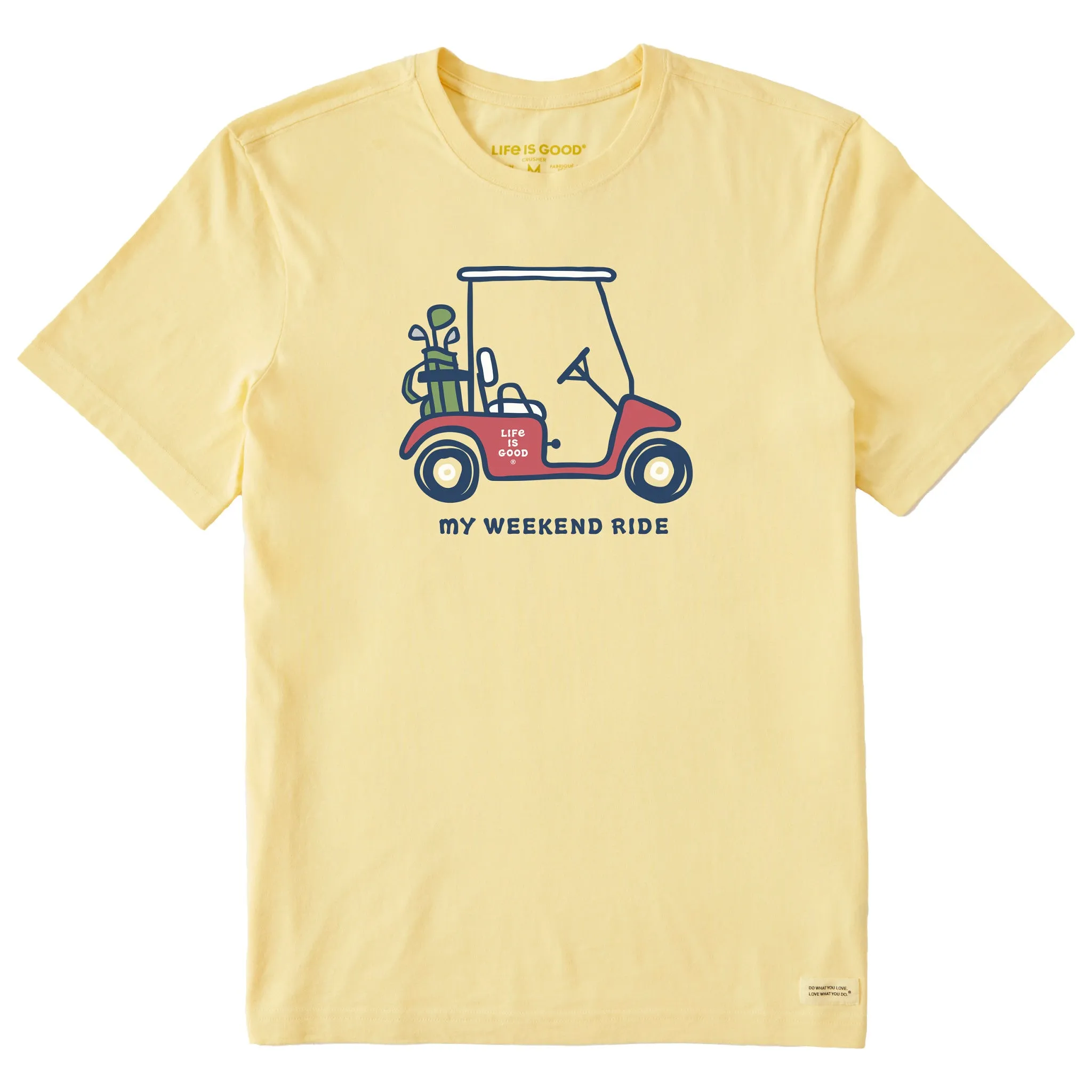 Men's My Weekend Ride Golf Cart Short Sleeve Crusher Tee Life is Good
