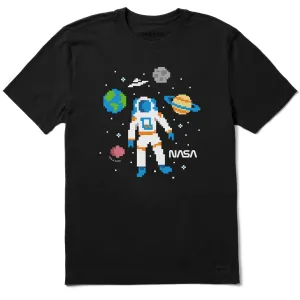 Men's NASA 8 Bit Astronaut Short Sleeve Tee Life is Good