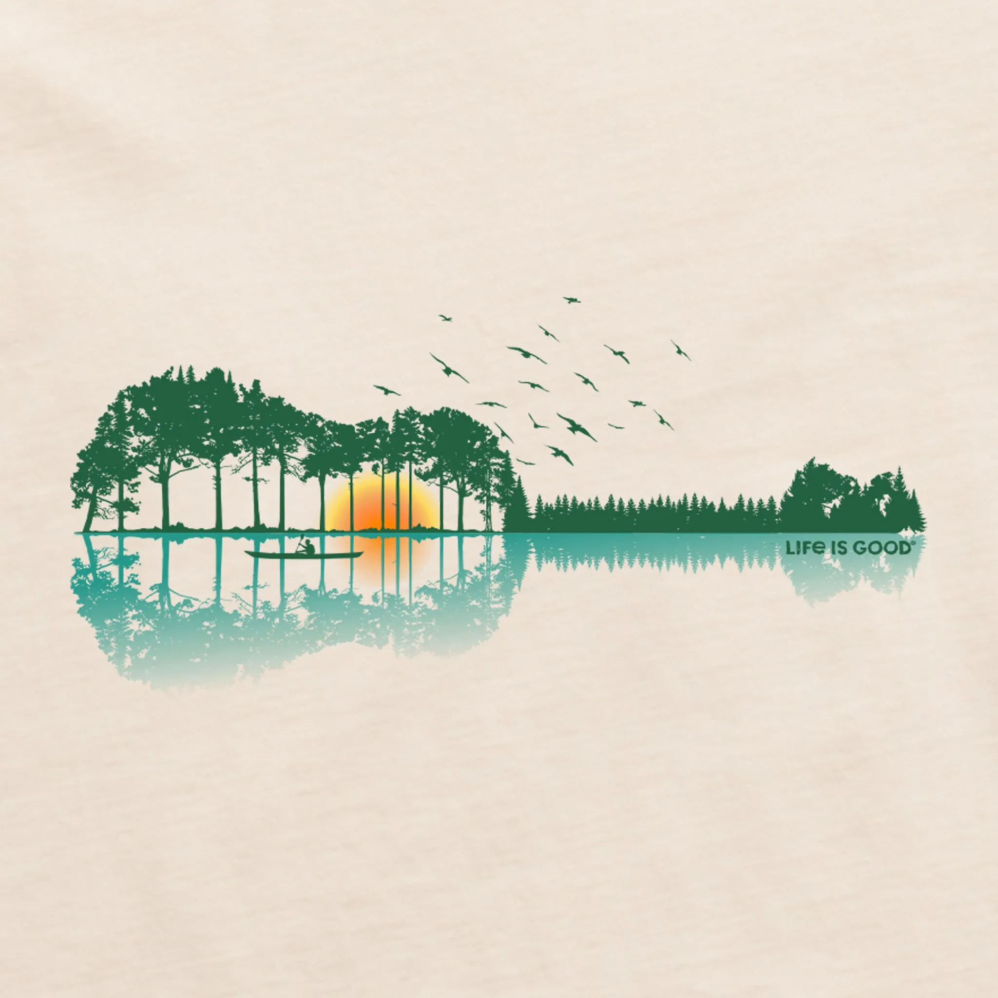 Men's Natural Rhythm on the Water Short Sleeve Crusher Tee Life is Good