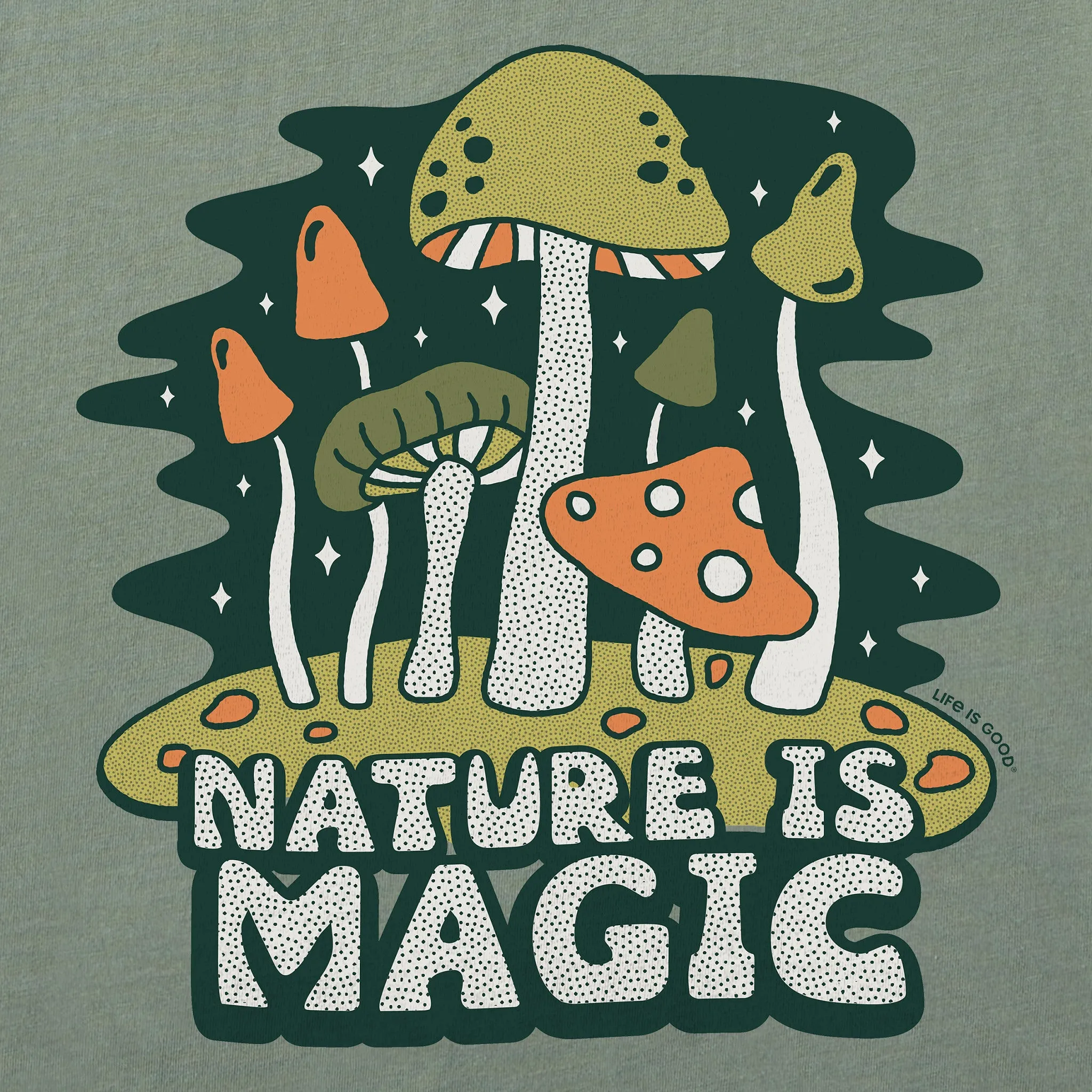 Men's Nature is Magic Mushrooms Short Sleeve Tee Life is Good