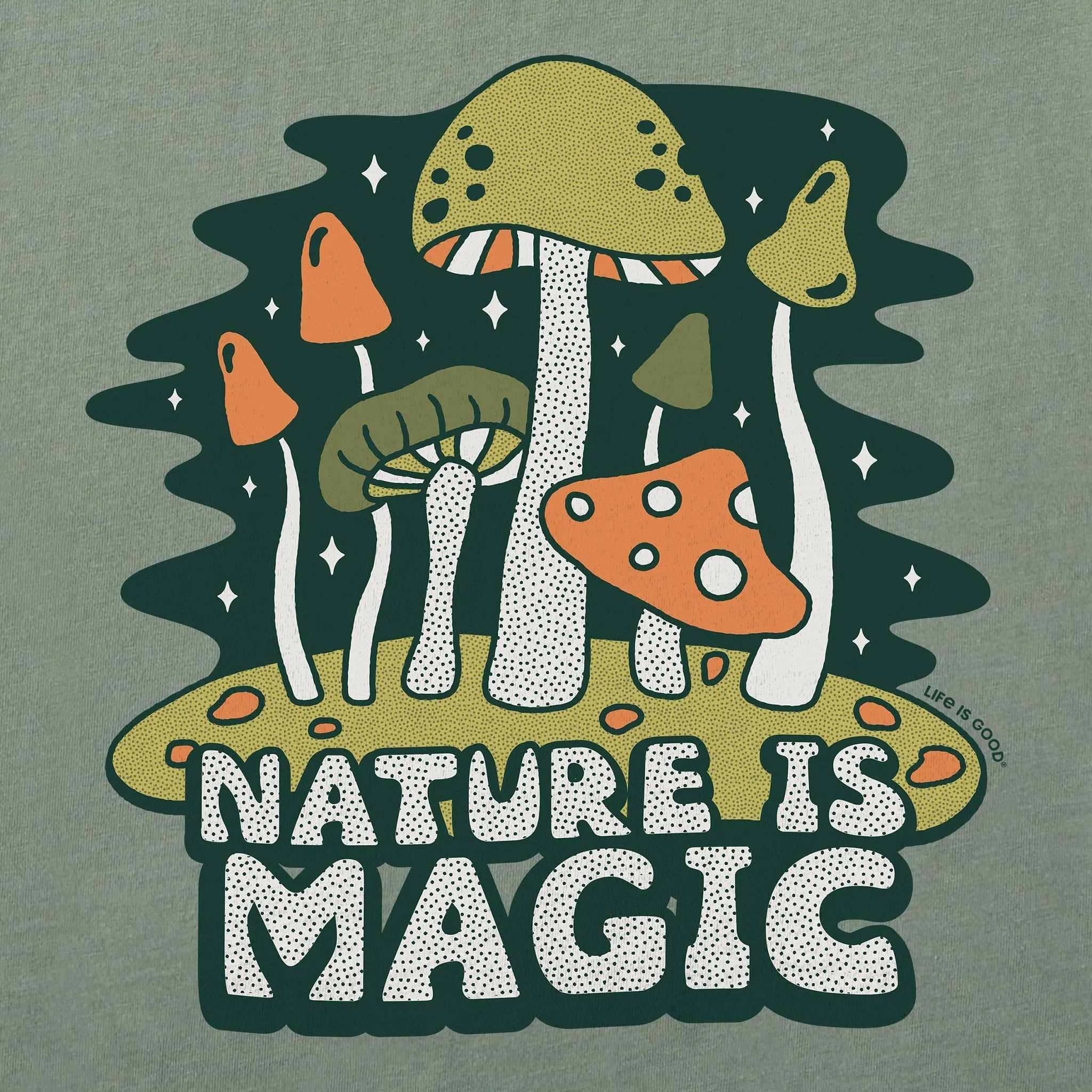 Men's Nature is Magic Mushrooms Short Sleeve Tee Life is Good
