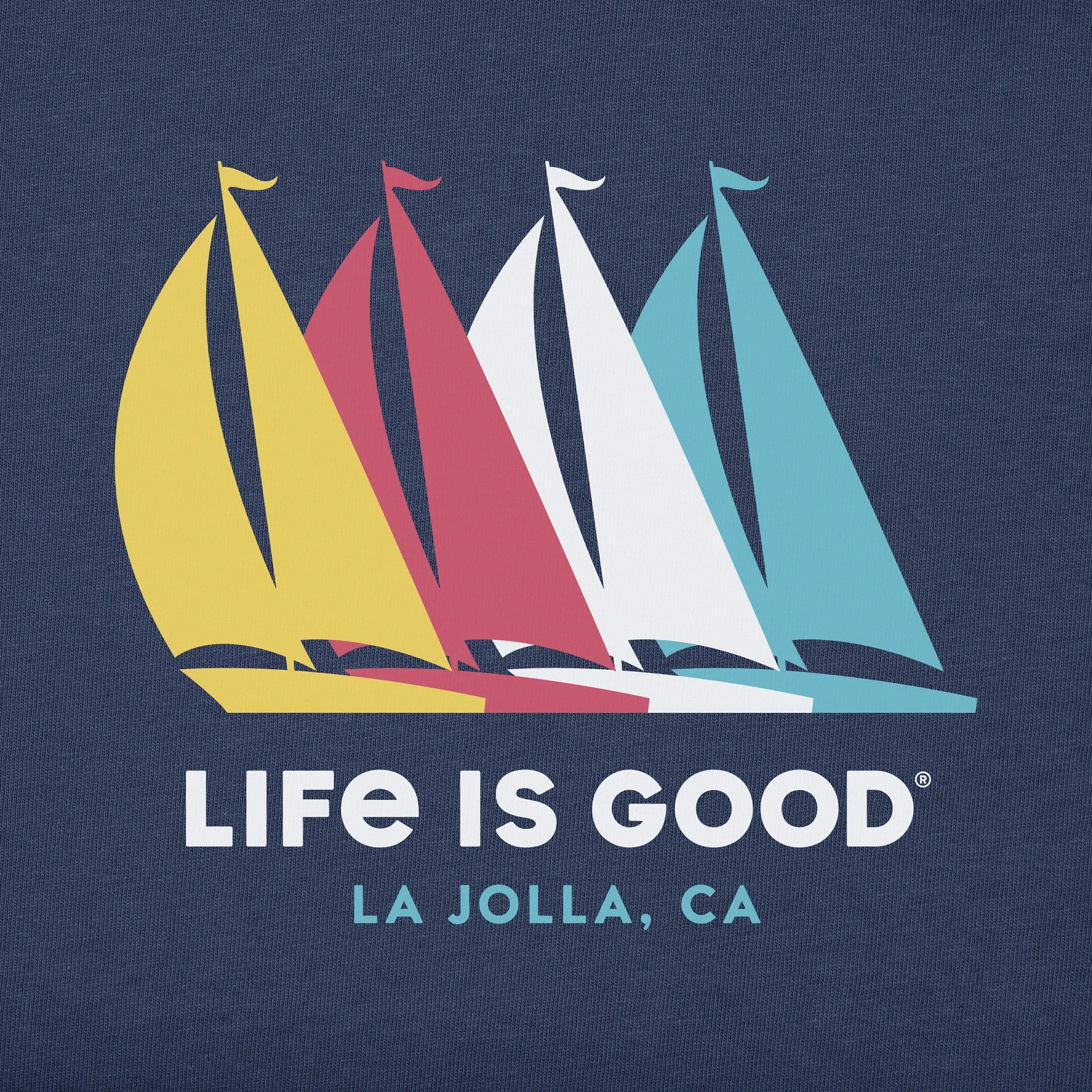 Men's ND Sailboats La Jolla Short Sleeve Crusher-LITE Tee Life is Good