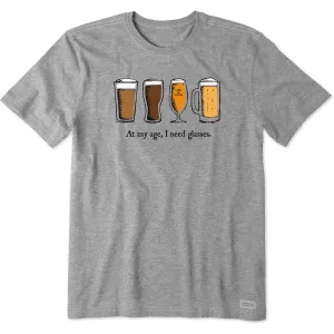 Men's Need Glasses Beer Short Sleeve Tee Life is Good