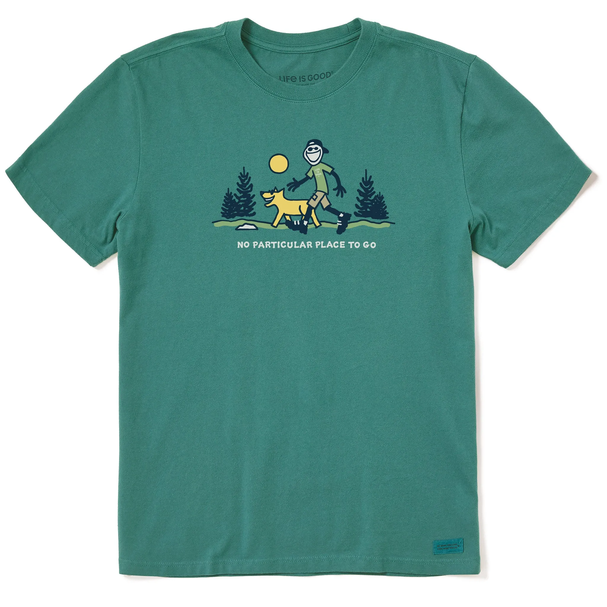 Men's No Particular Place To Go Short Sleeve Crusher Tee Life is Good