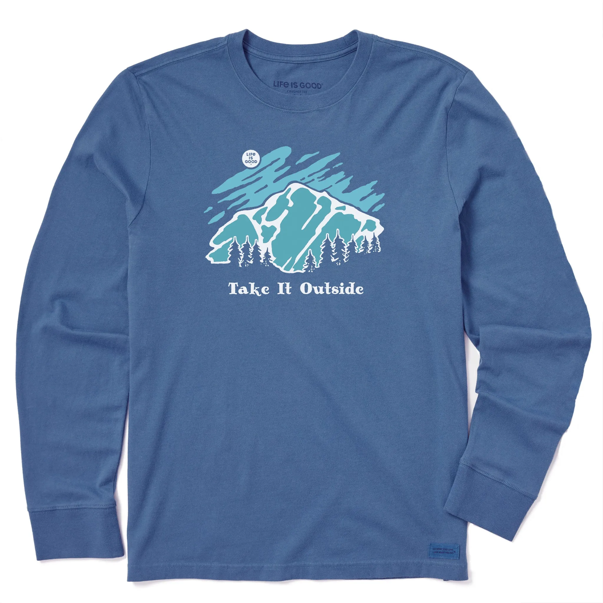 Men's Nostalgic Landscape Take it Outside Long Sleeve Crusher Tee Life is Good