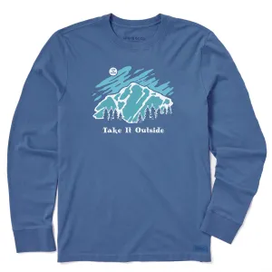 Men's Nostalgic Landscape Take it Outside Long Sleeve Crusher Tee Life is Good