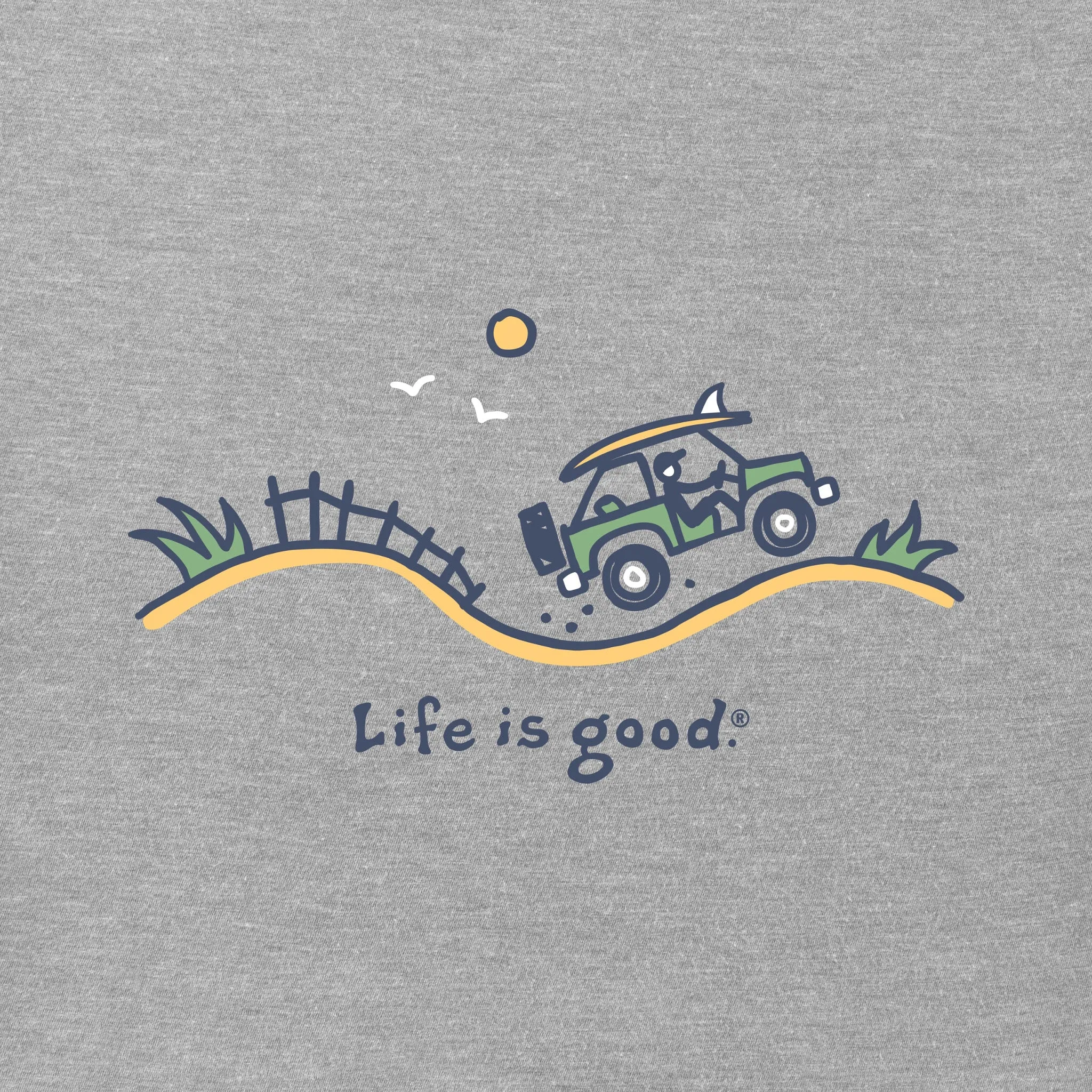 Men's Off-road Beach Short Sleeve Crusher Tee Life is Good