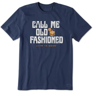 Men's Old Fashioned Drink Short Sleeve Crusher Tee Life is Good