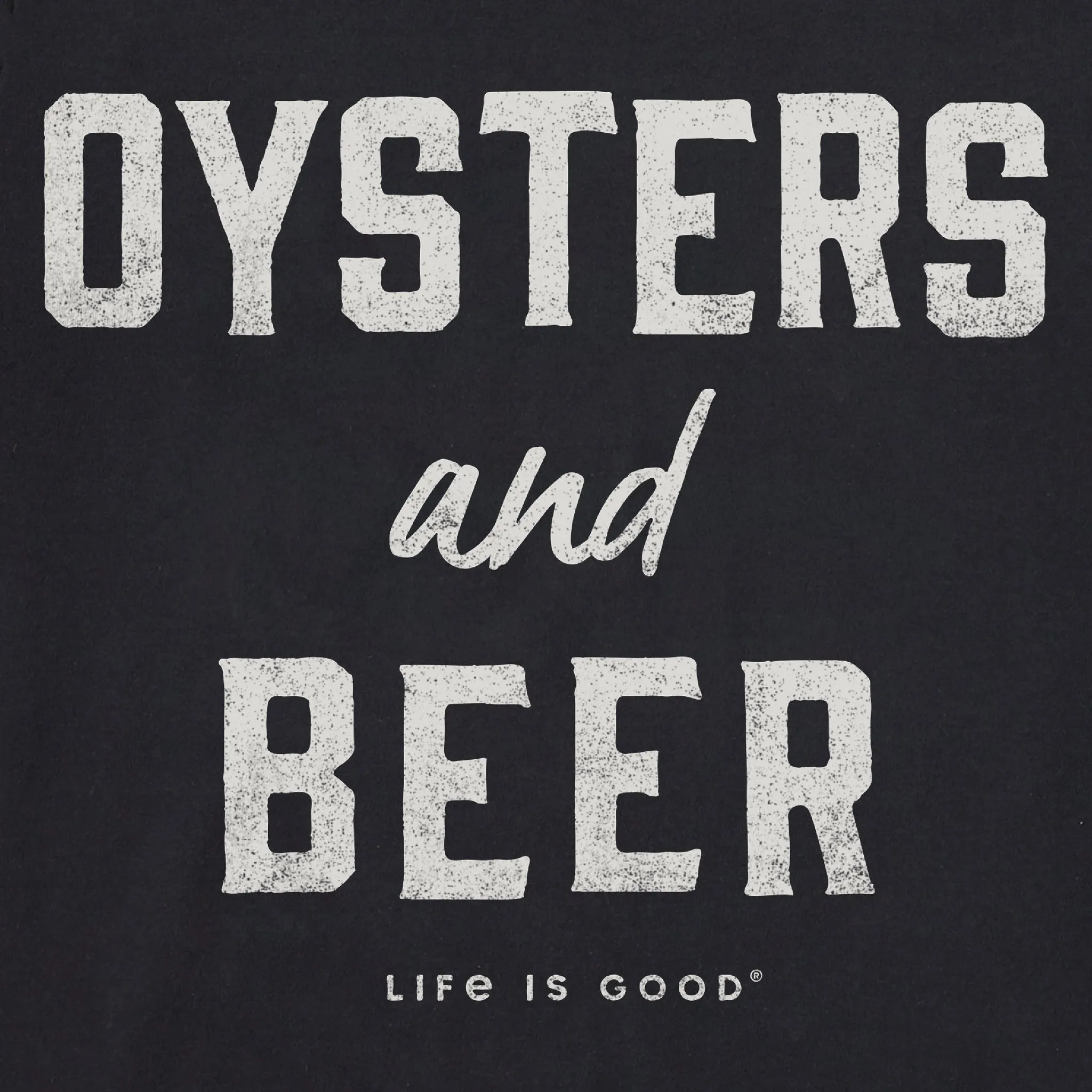 Men's Oysters and Beer Short Sleeve Tee Life is Good