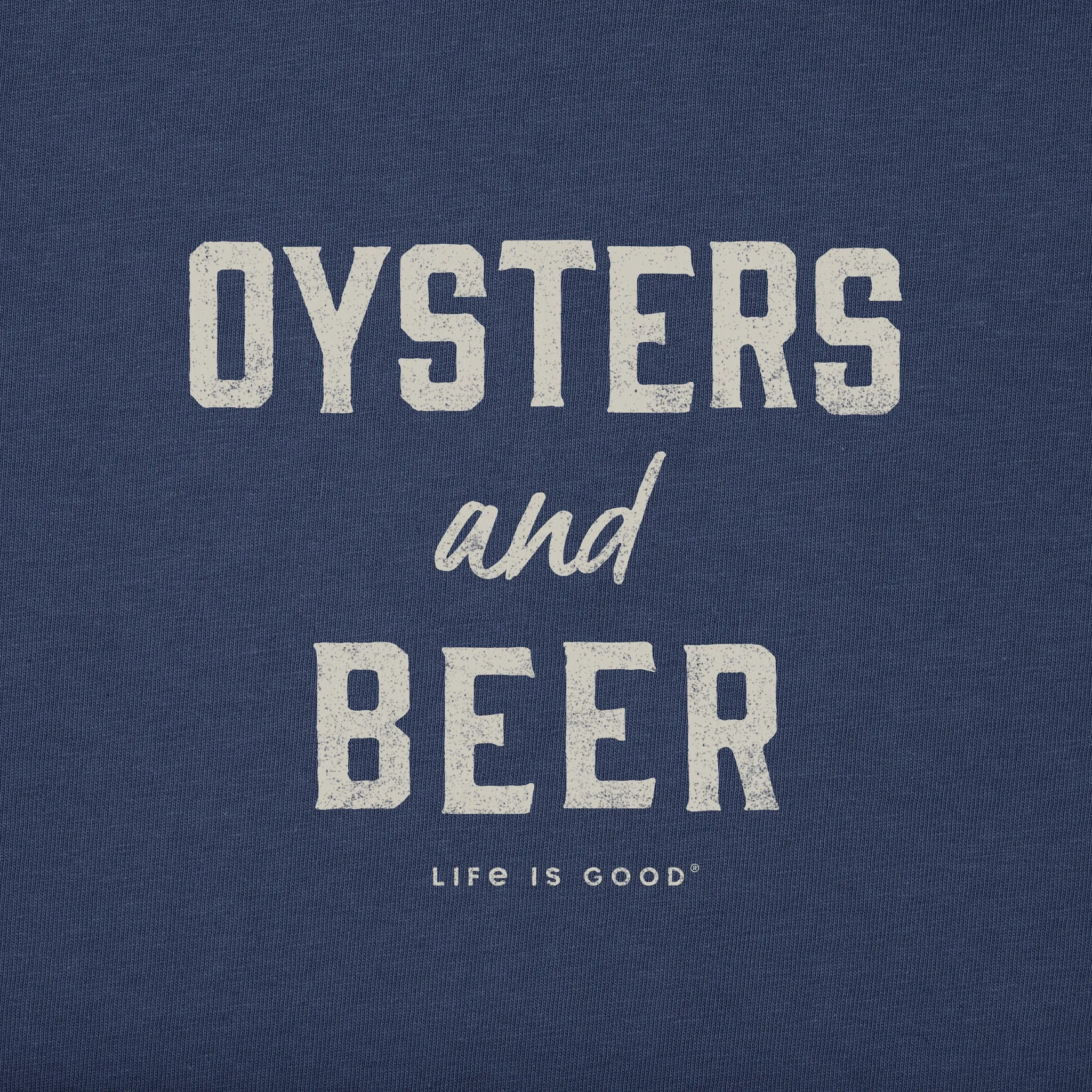 Men's Oysters and Beer Short Sleeve Tee Life is Good