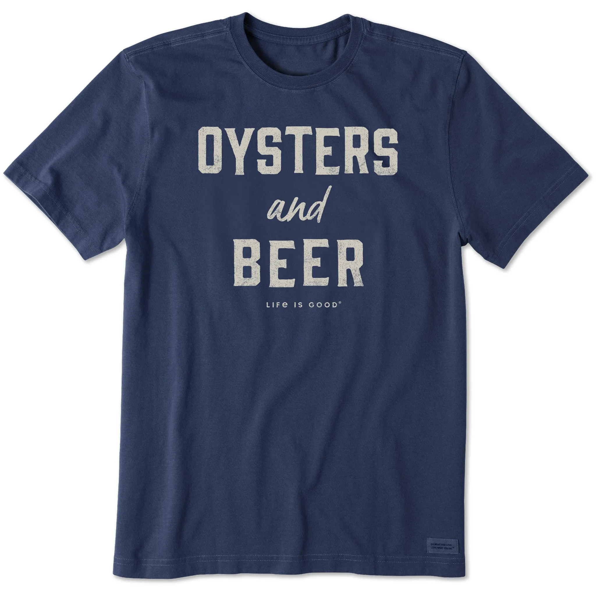 Men's Oysters and Beer Short Sleeve Tee Life is Good