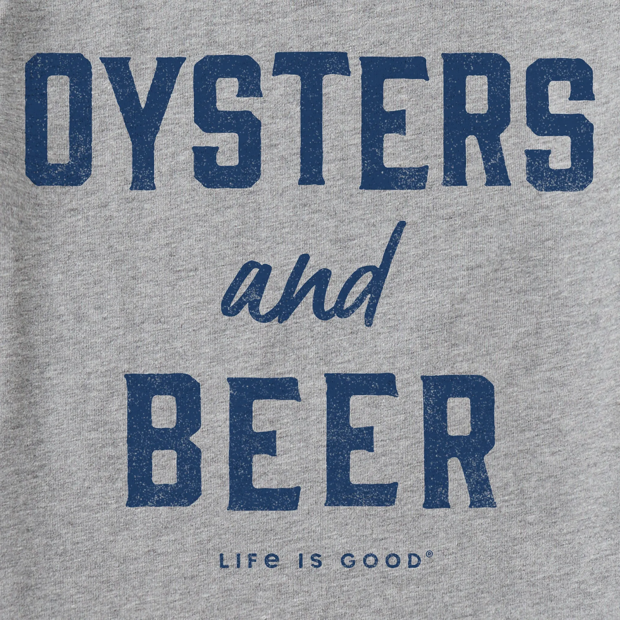 Men's Oysters and Beer Short Sleeve Tee Life is Good
