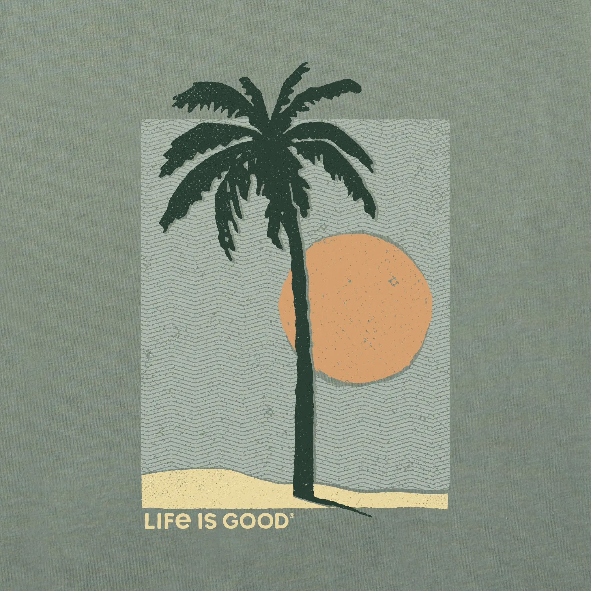 Men's Palm Tree Beach Short Sleeve Tee Life is Good
