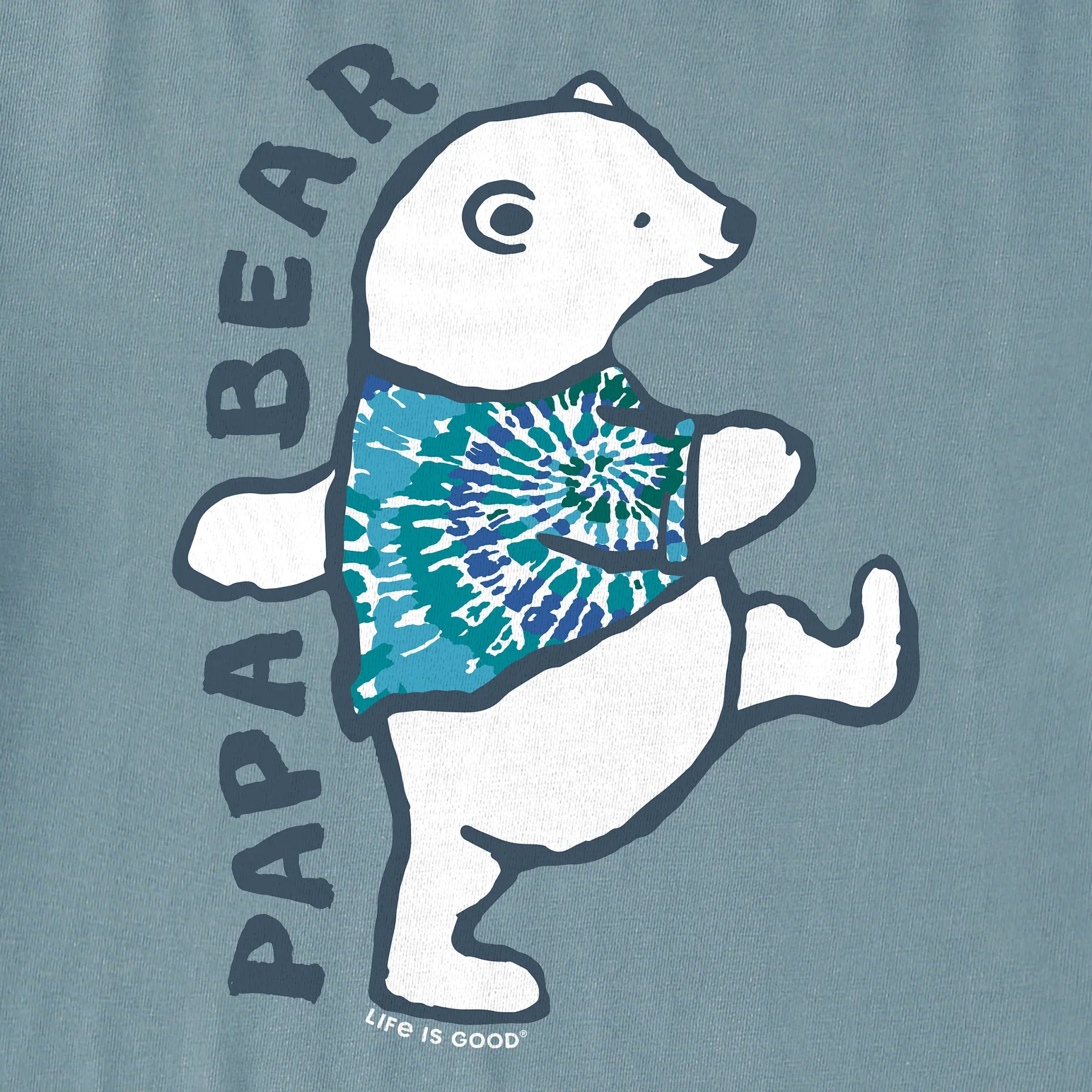 Men's Papa Bear Tie Dye Short Sleeve Crusher Tee Life is Good