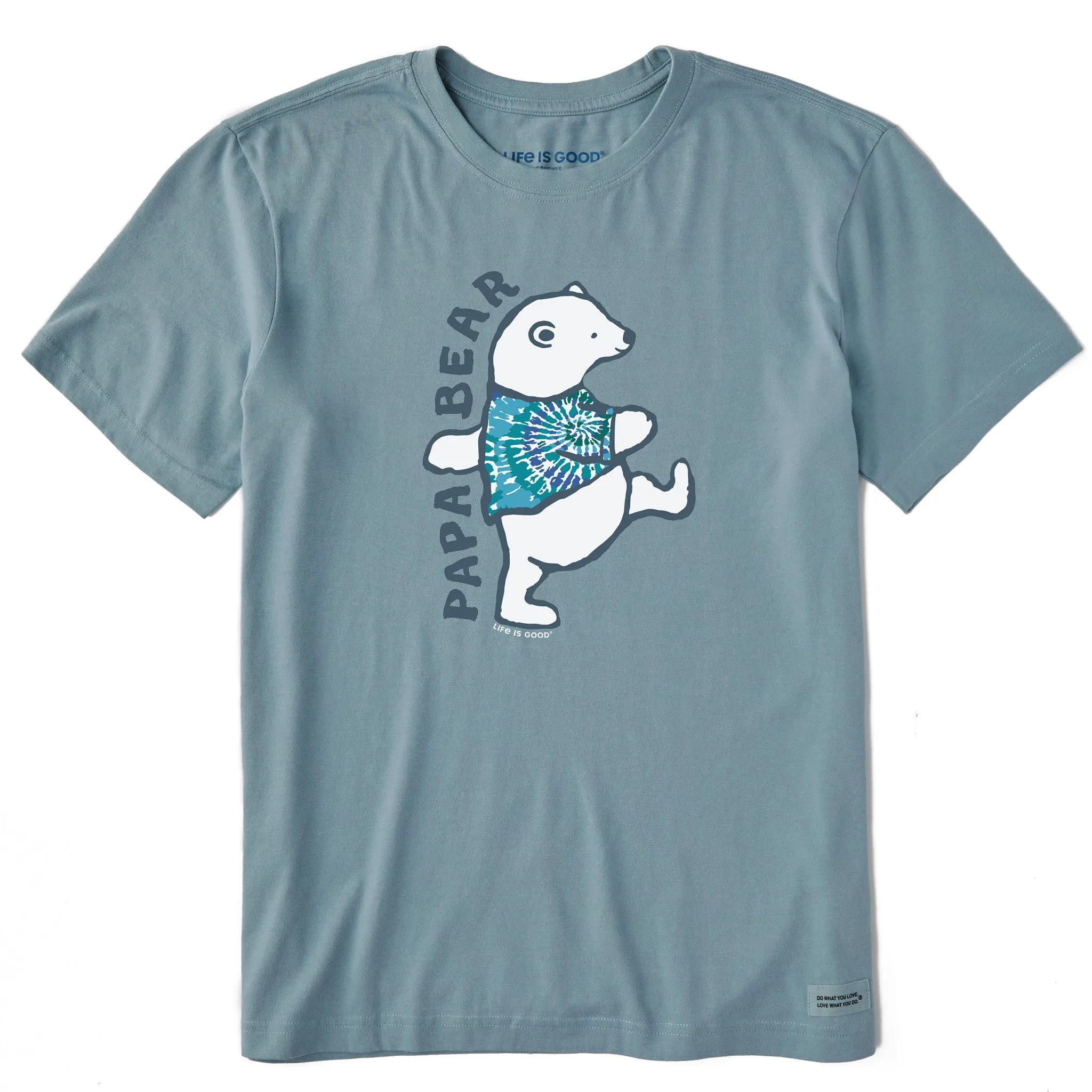 Men's Papa Bear Tie Dye Short Sleeve Crusher Tee Life is Good