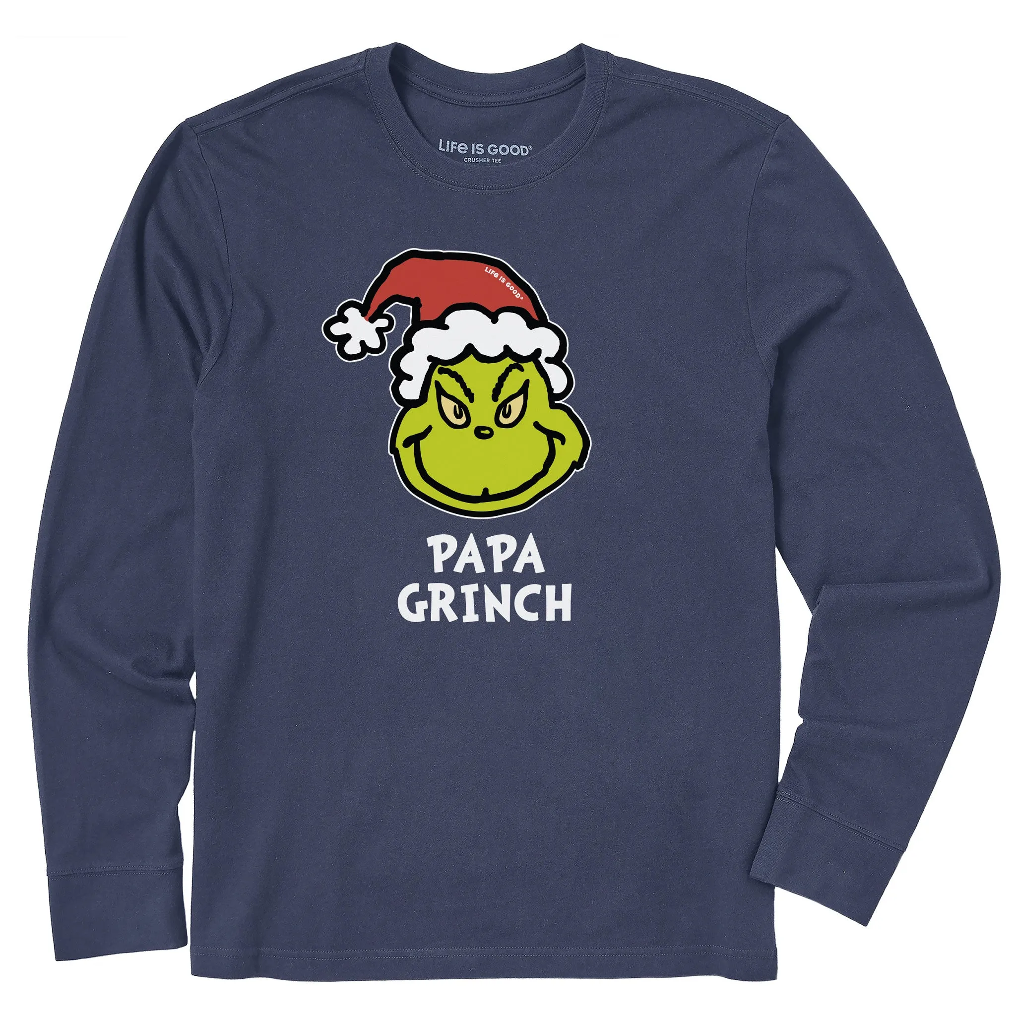 Men's Papa Grinch Long Sleeve Crusher Tee Life is Good