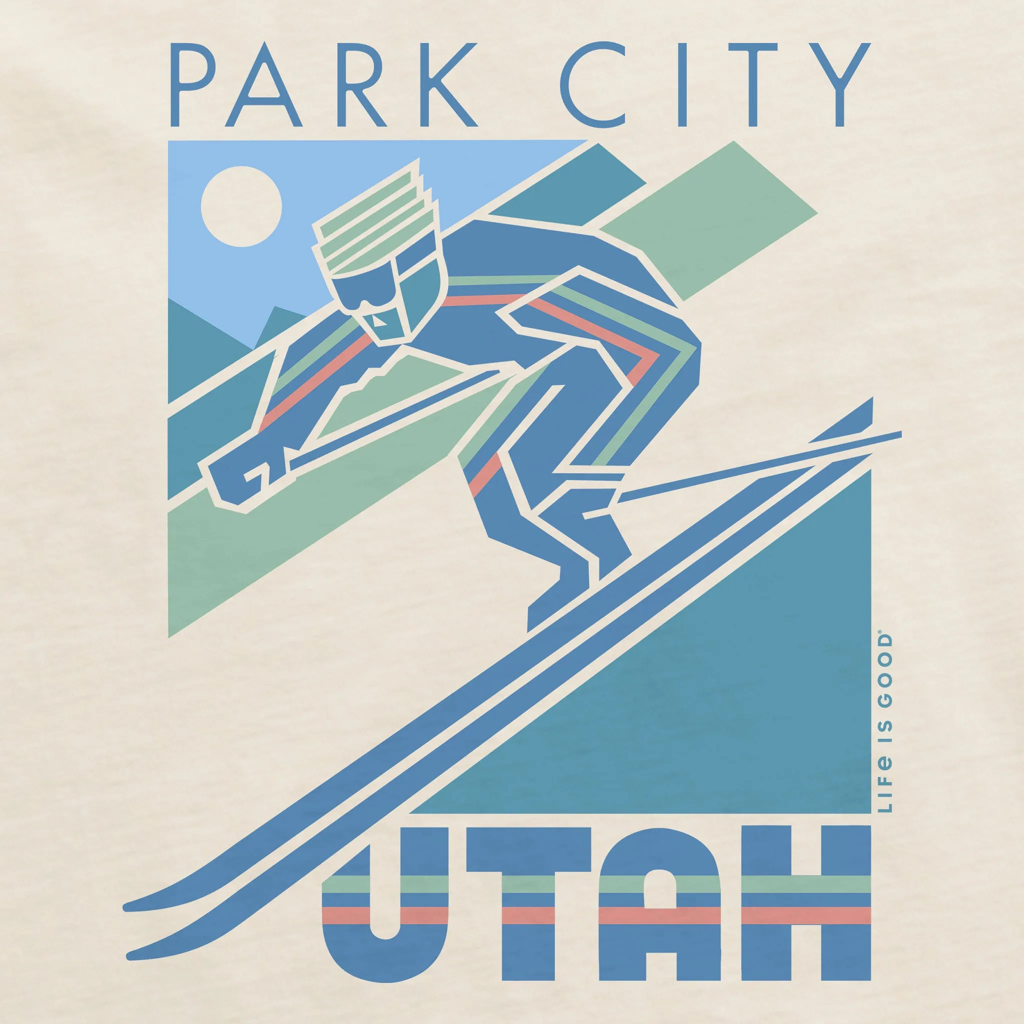 Men's Park City Utah Short Sleeve Crusher Tee Life is Good