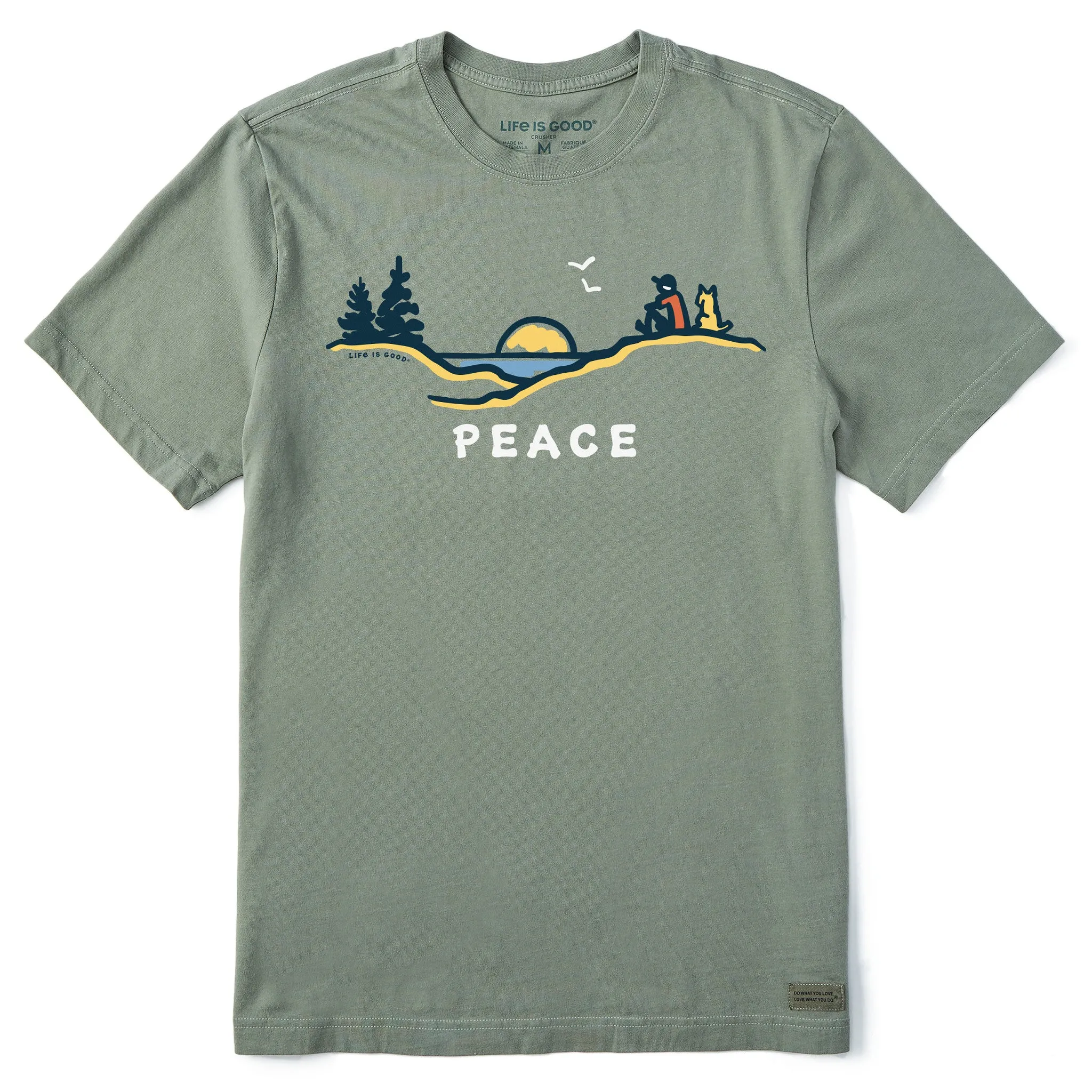 Men's Peace Beach Sunrise Short Sleeve Crusher Tee Life is Good