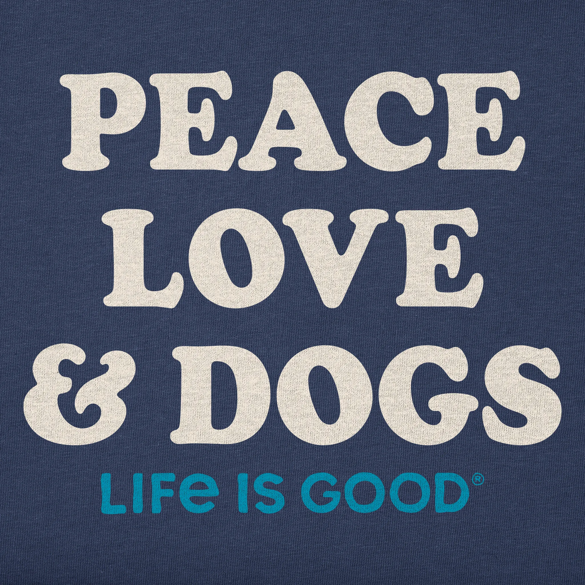 Men's Peace Love & Dogs Short Sleeve Tee Life is Good