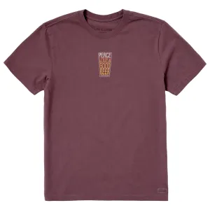 Men's Peace Love & Good Beer Short Sleeve Crusher Tee Life is Good