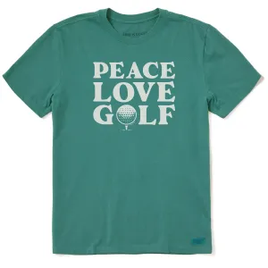 Men's Peace Love Golf Short Sleeve Crusher Tee Life is Good