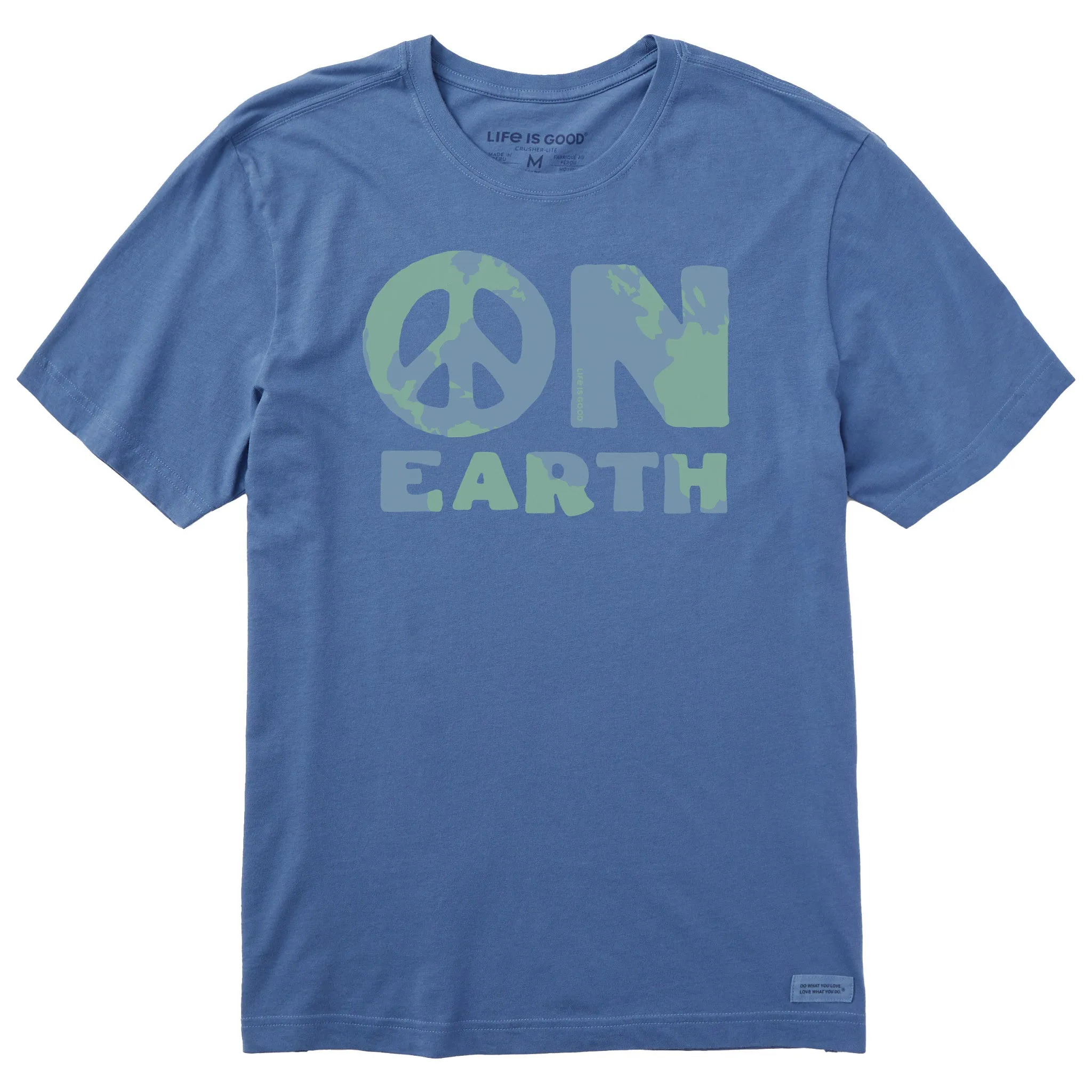 Men's Peace on Earth Globe Short Sleeve Tee Life is Good