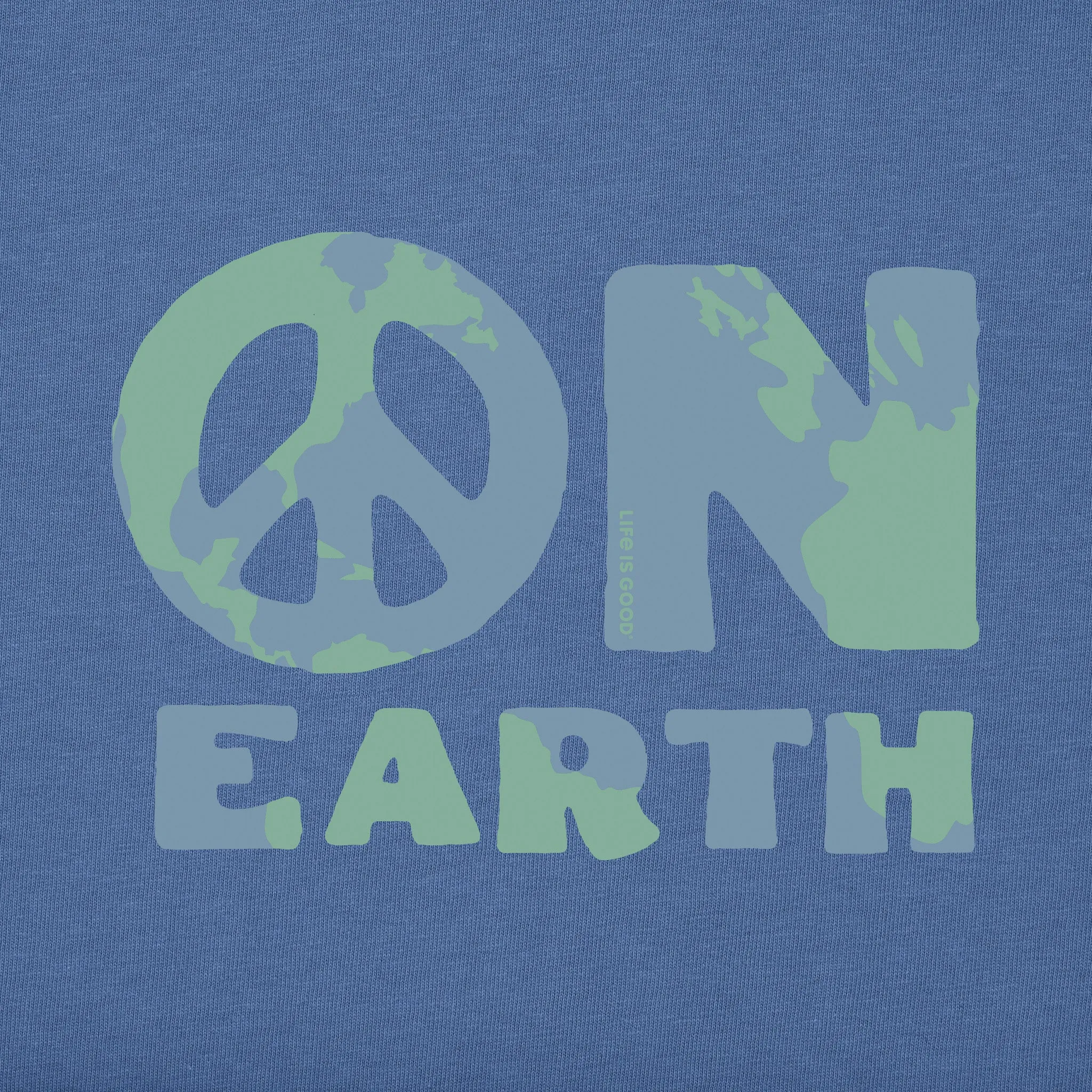 Men's Peace on Earth Globe Short Sleeve Tee Life is Good