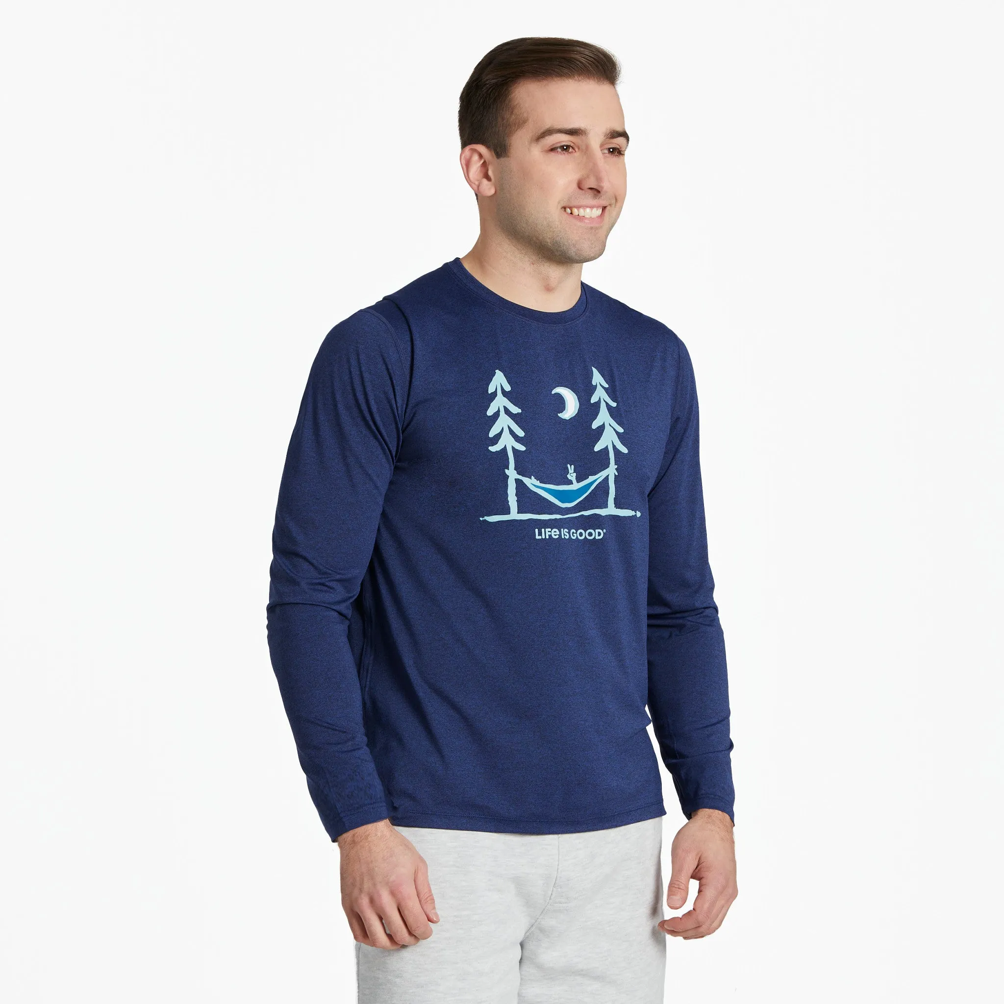 Men's Peace Out Long Sleeve Active Tee Life is Good