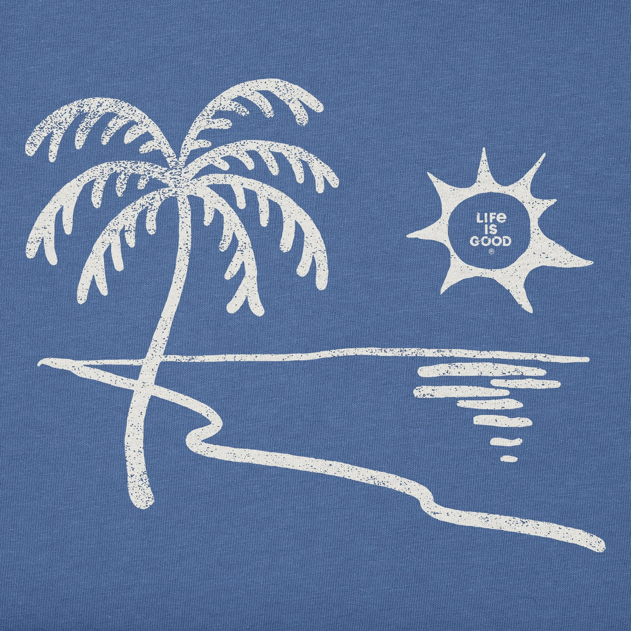 Men's Peaceful Beach Sunset Short Sleeve Crusher Tee Life is Good